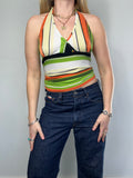 70's Striped Halter Top Size 10/12