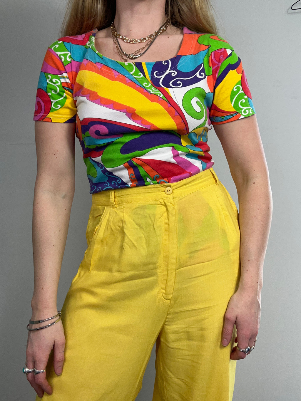 Psychedelic Baby Tee Size 10