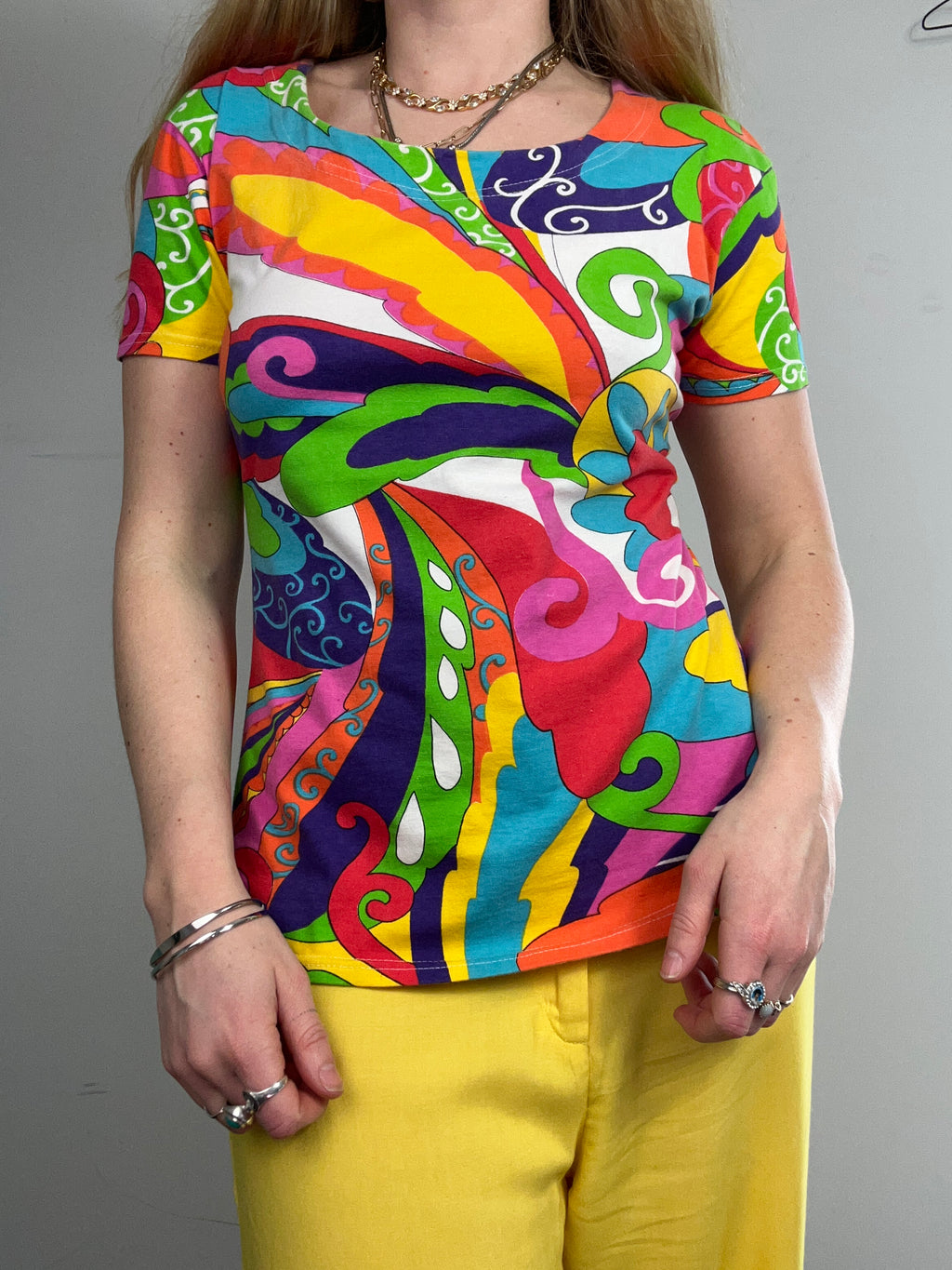 Psychedelic Baby Tee Size 10