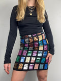 1980's Sequin Chekered Skirt Size 8