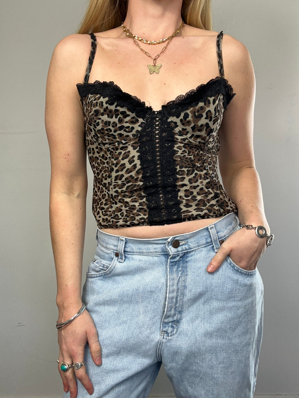 Cheetah Print Corset Size 8
