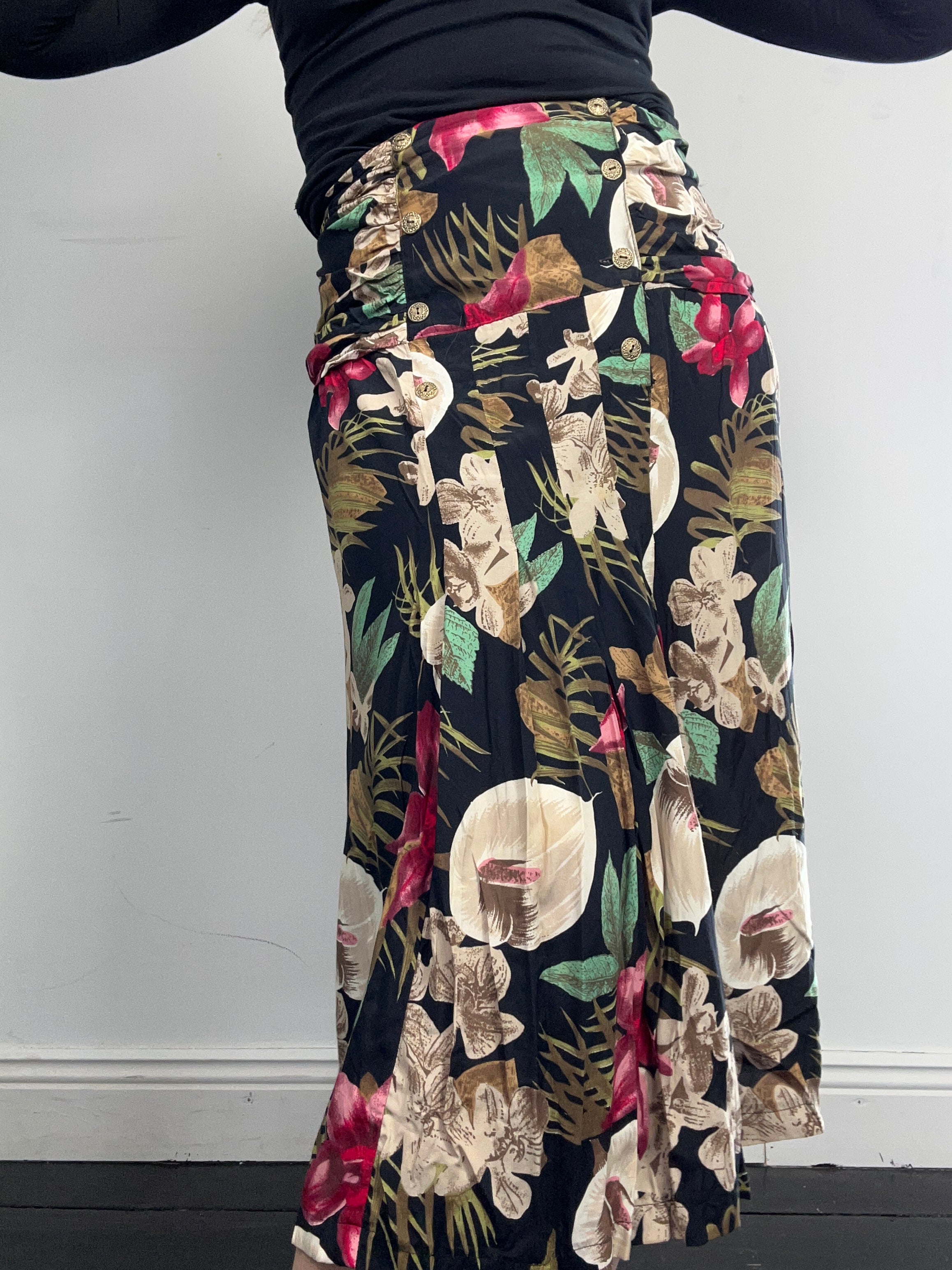90's Floral Skirt Size 8