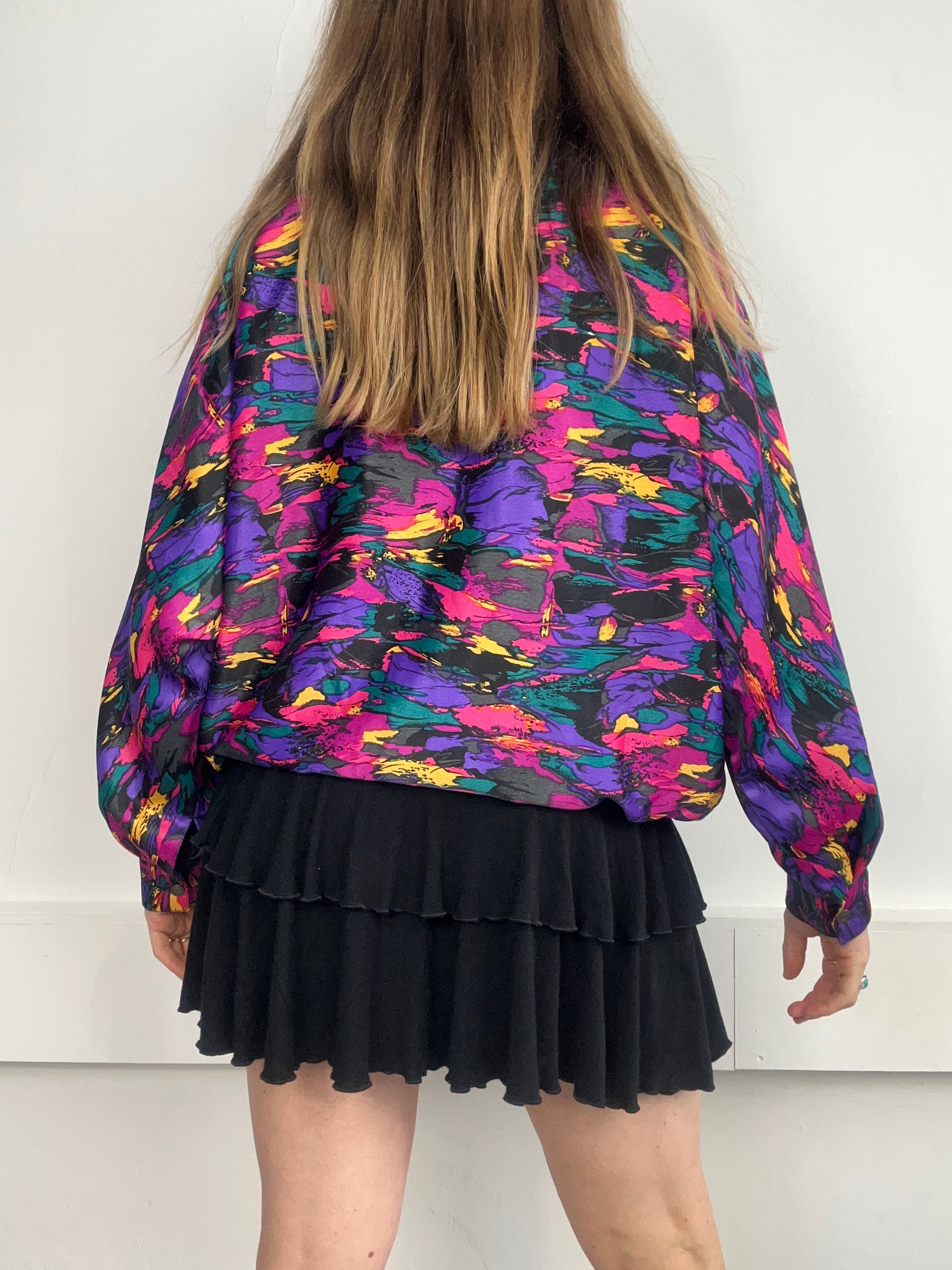 80's Silky Bomber Jaket Size 10