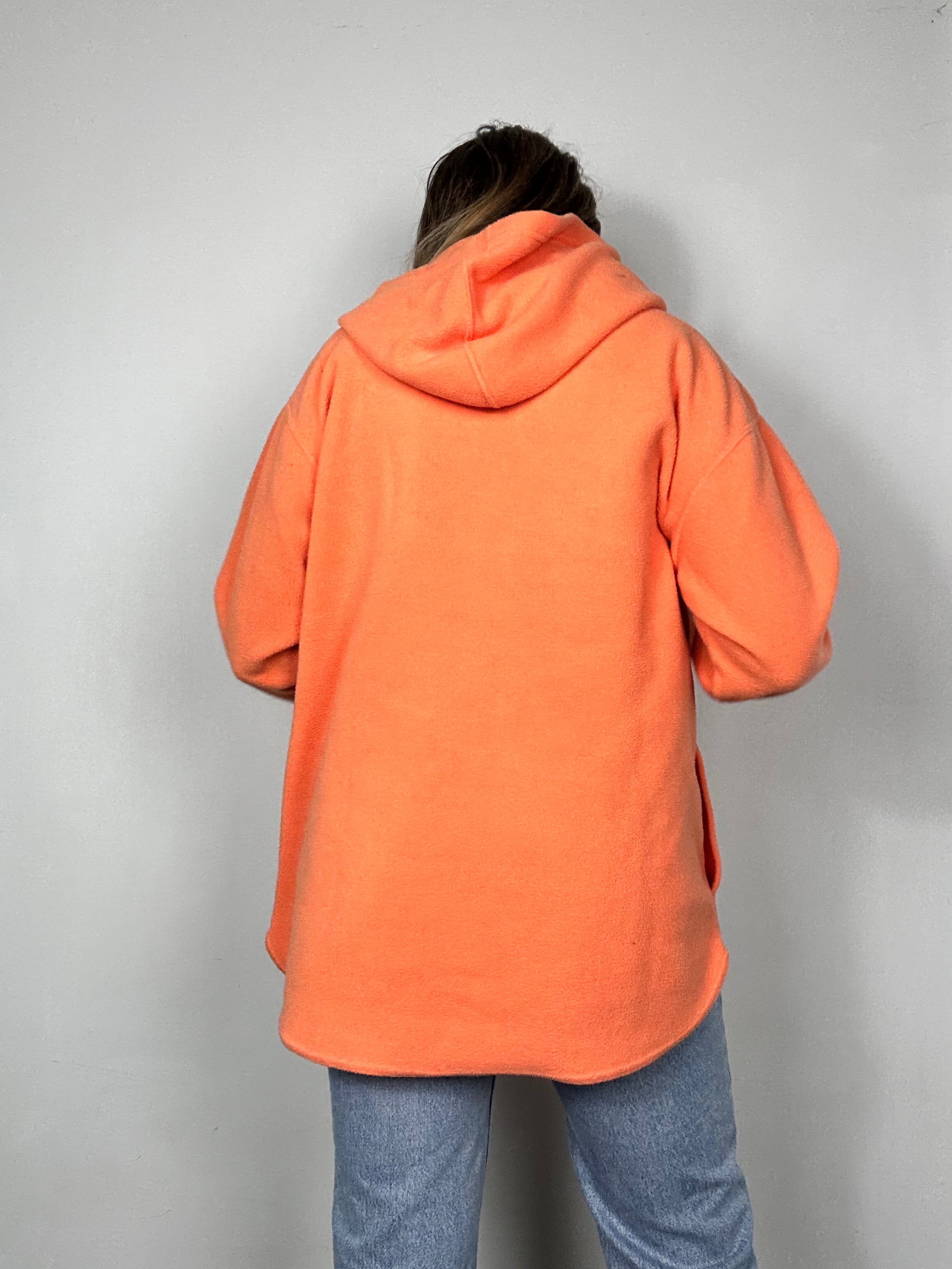 Orange 90's Half Zip Fleece Size M