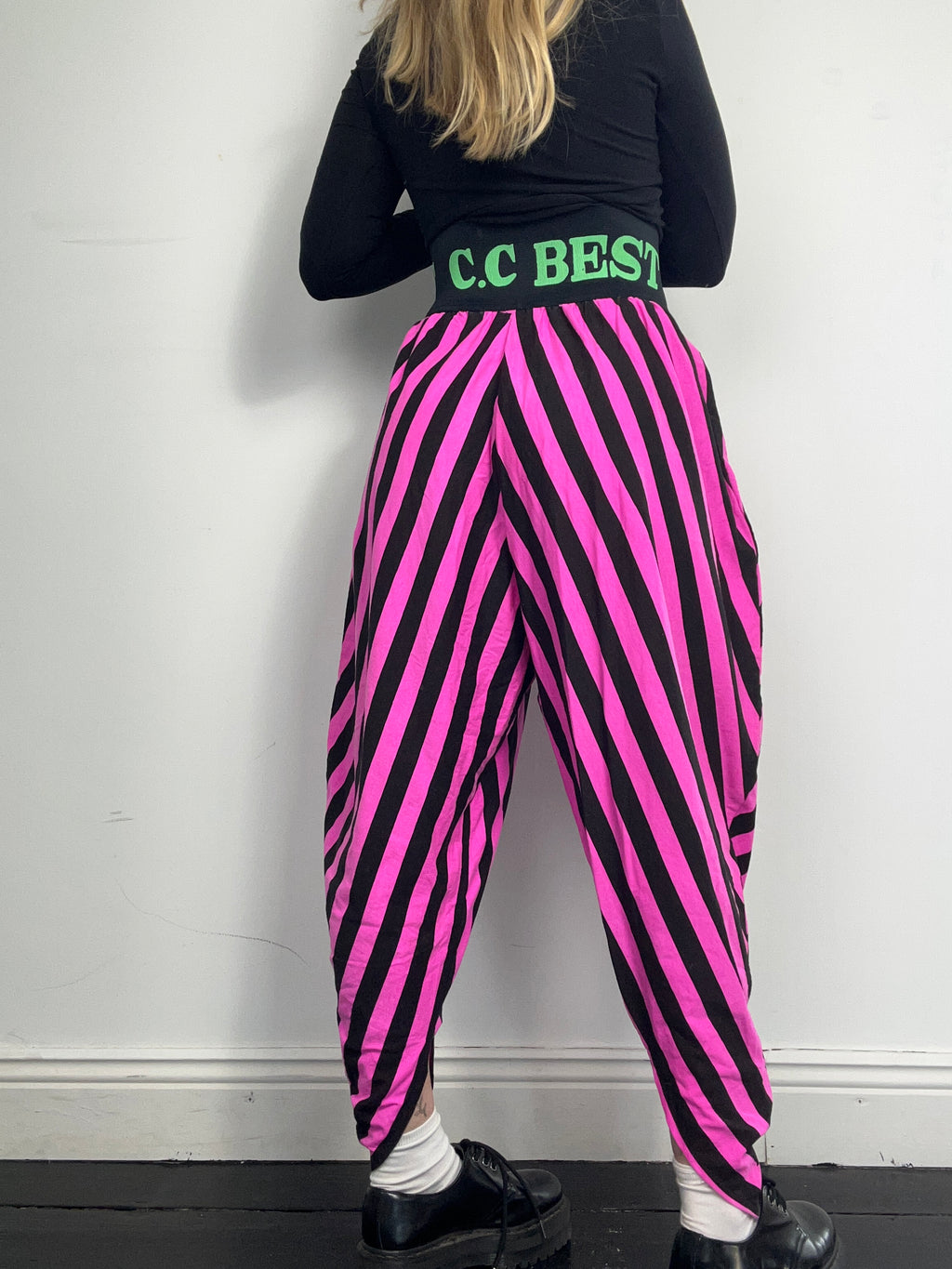 Striped 80's Muscle Pants Size 8/10