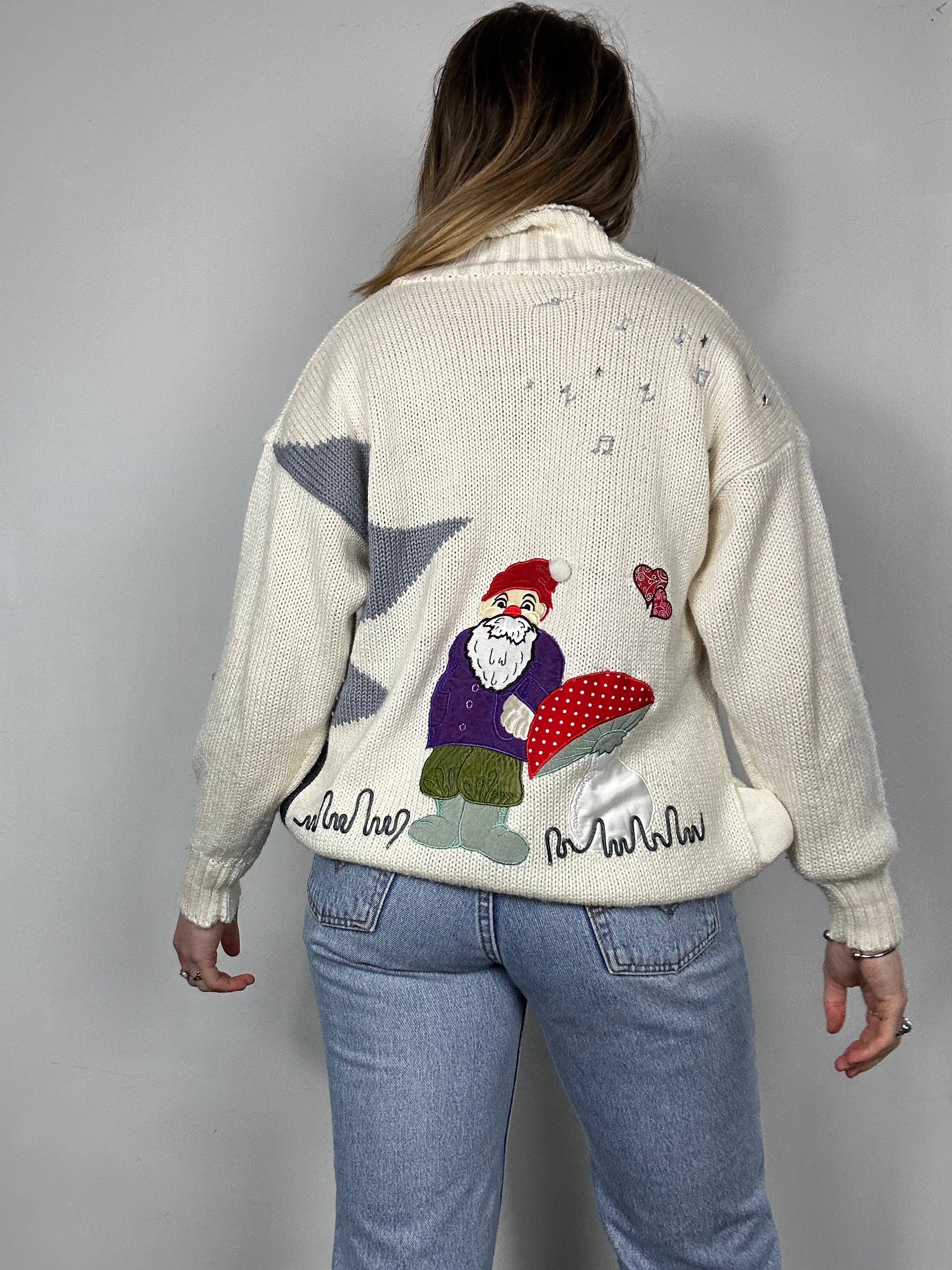 Mushroom 80's Cardigan Size M