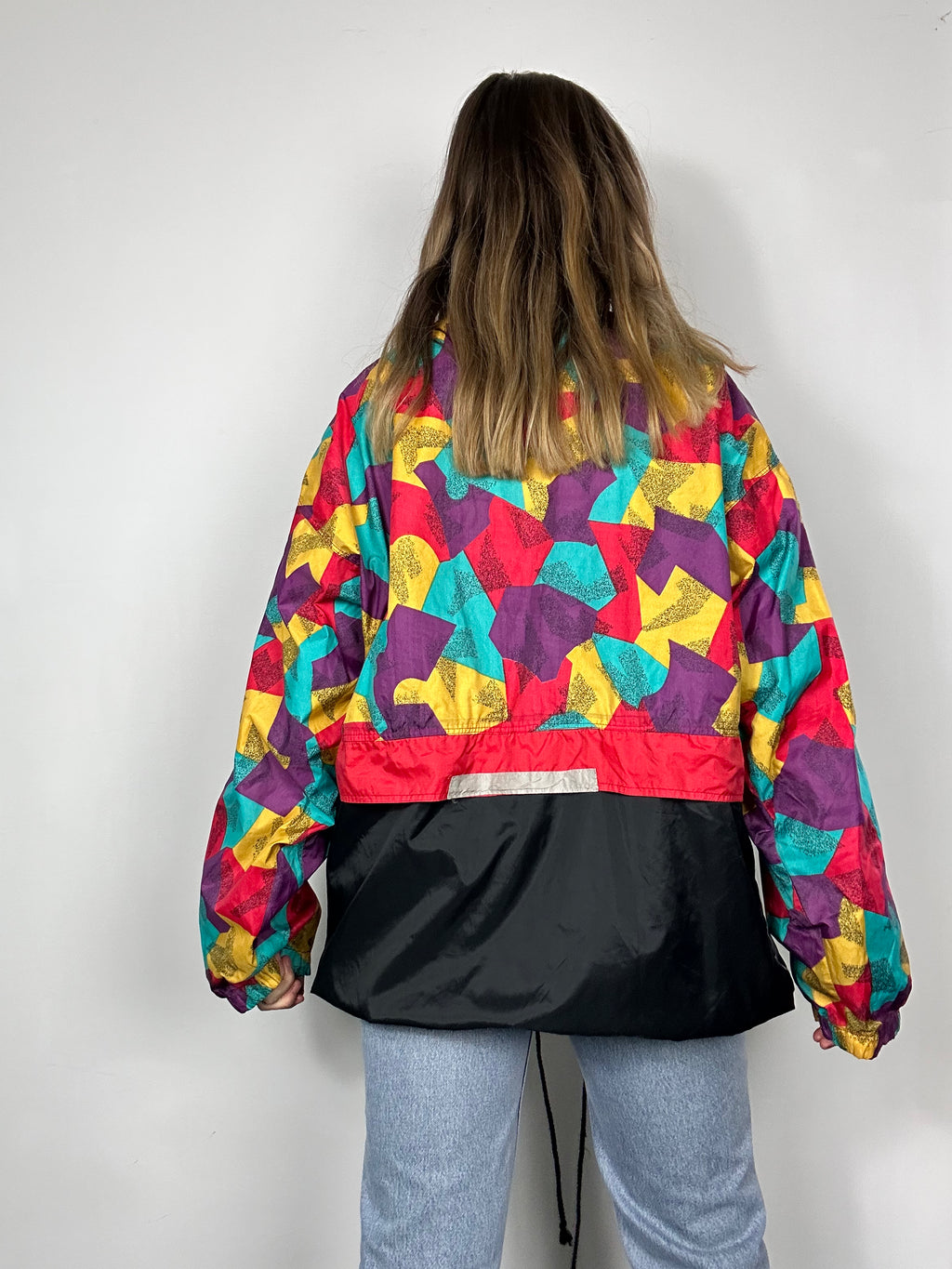 Half Zip 80's Raincoat Size L