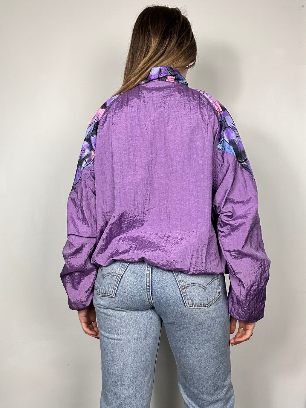 Lilac Floral Shell Jacket Size M