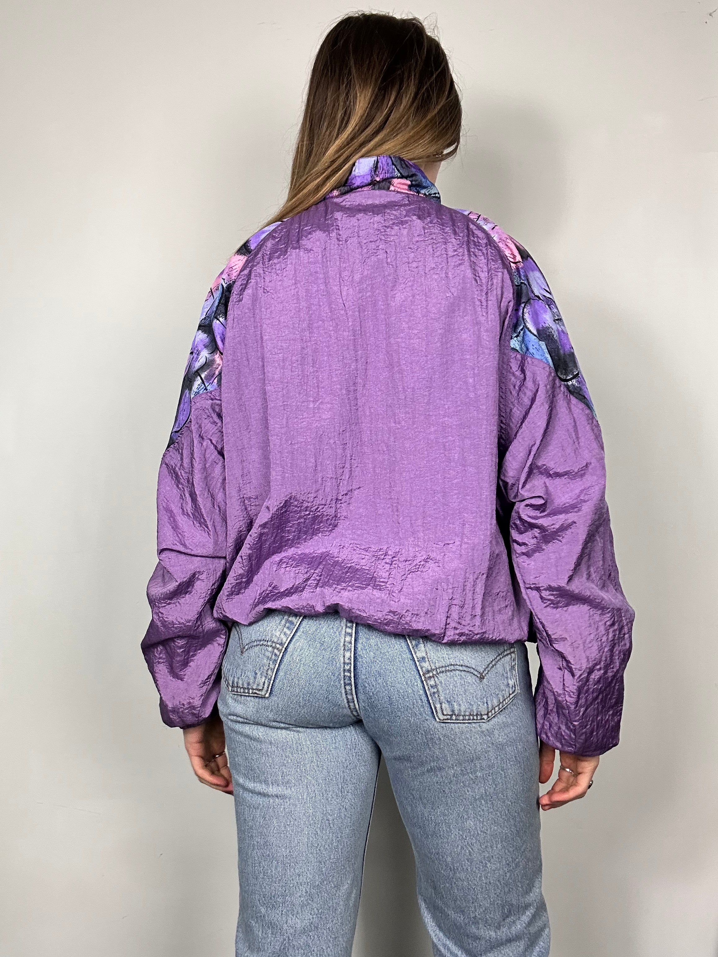 Lilac Floral Shell Jacket Size M