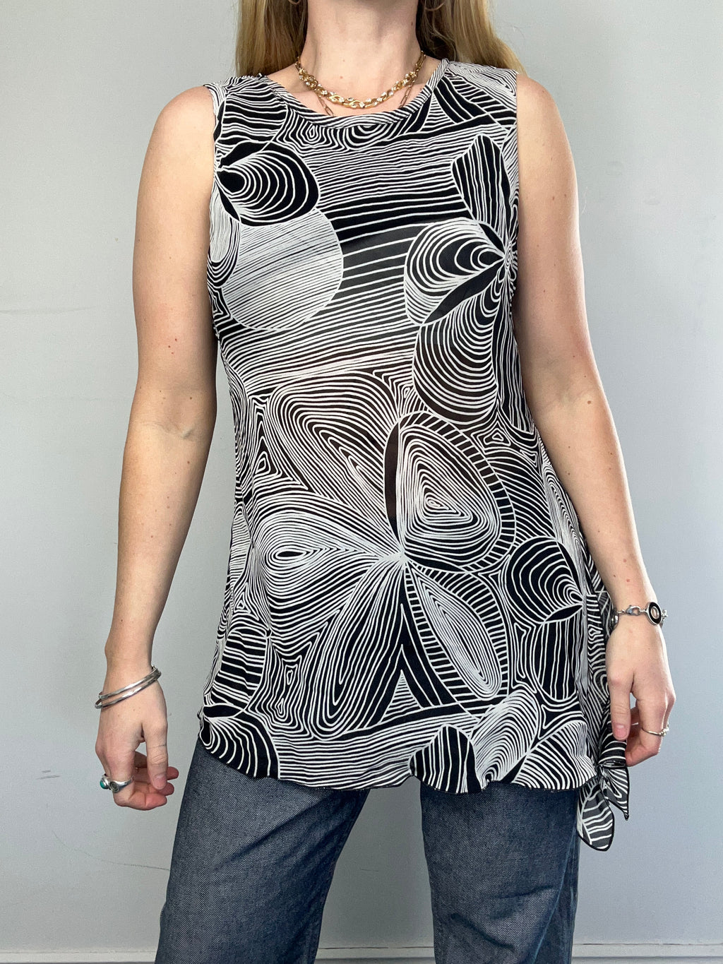 Chiffon Y2k Asymmetrical Top Size 12