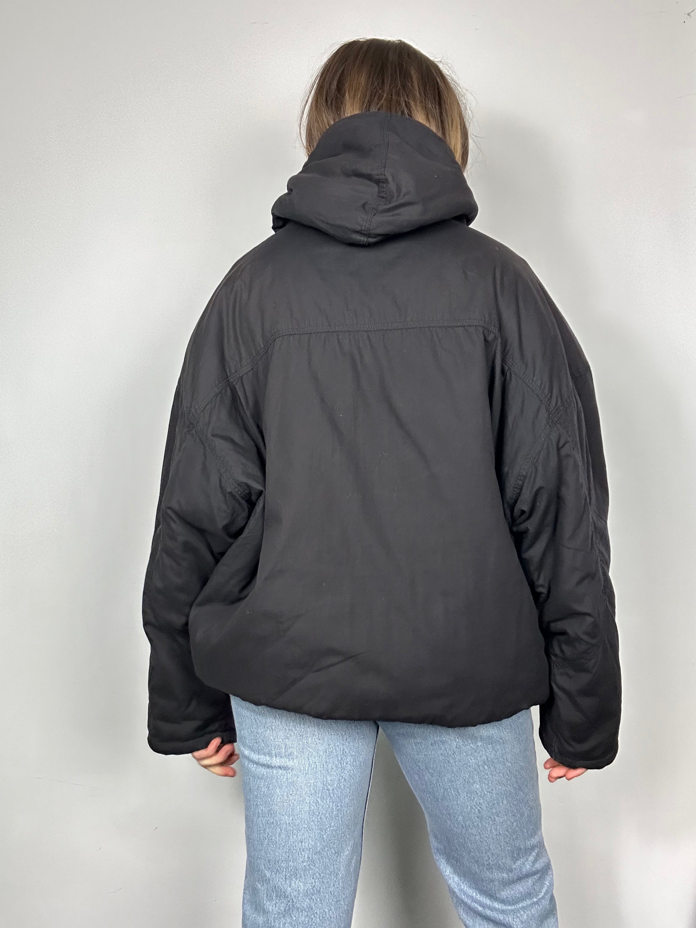 Black Clasp Bomber Jacket Size M