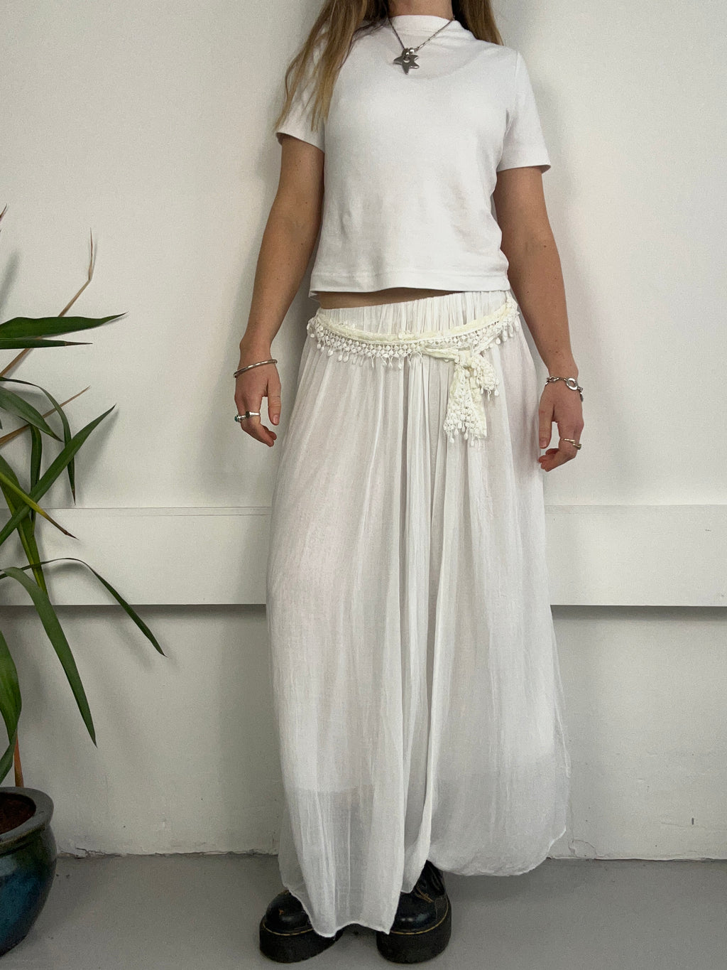 White maxi Skirt Size 10