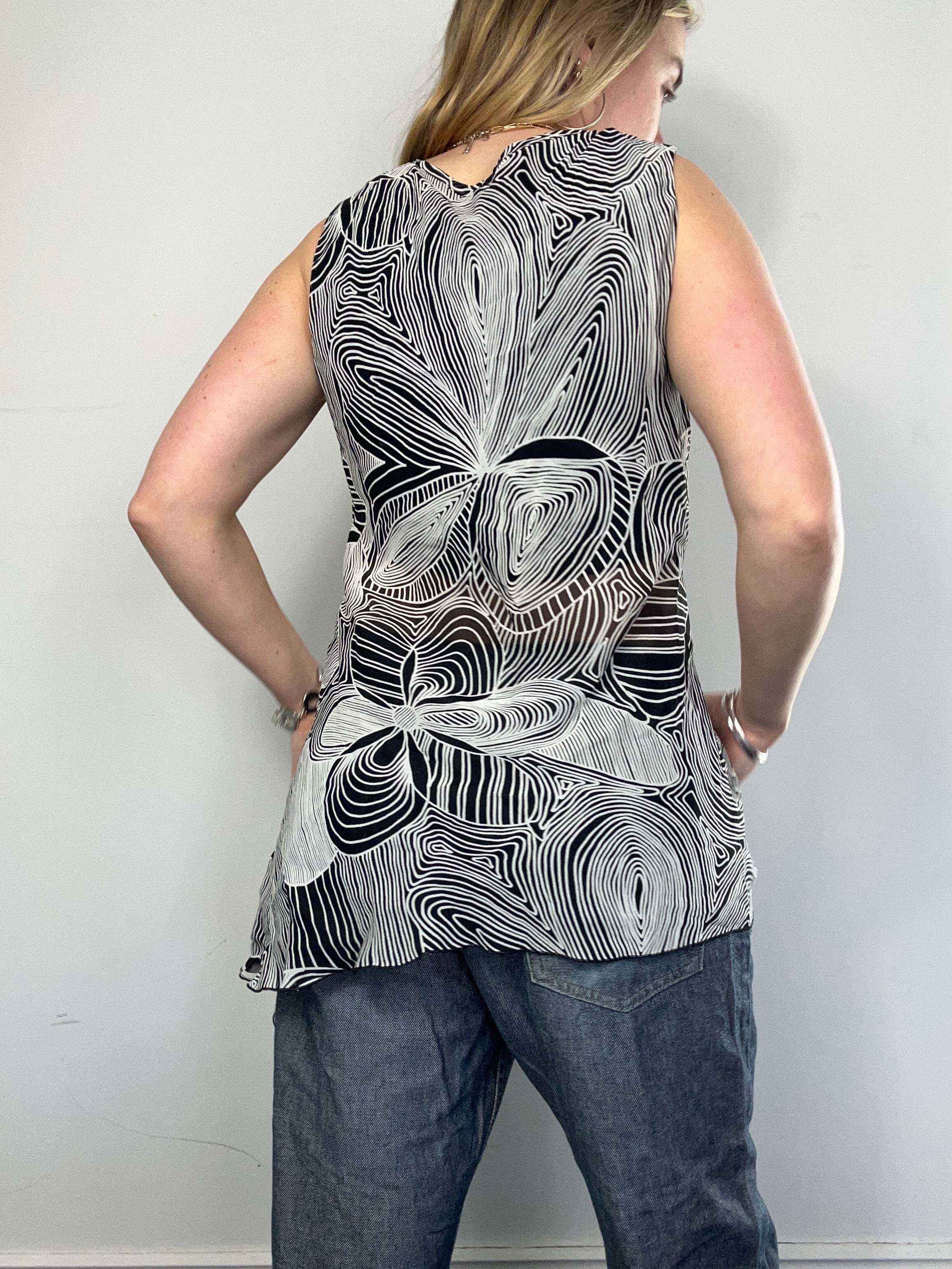 Chiffon Y2k Asymmetrical Top Size 12