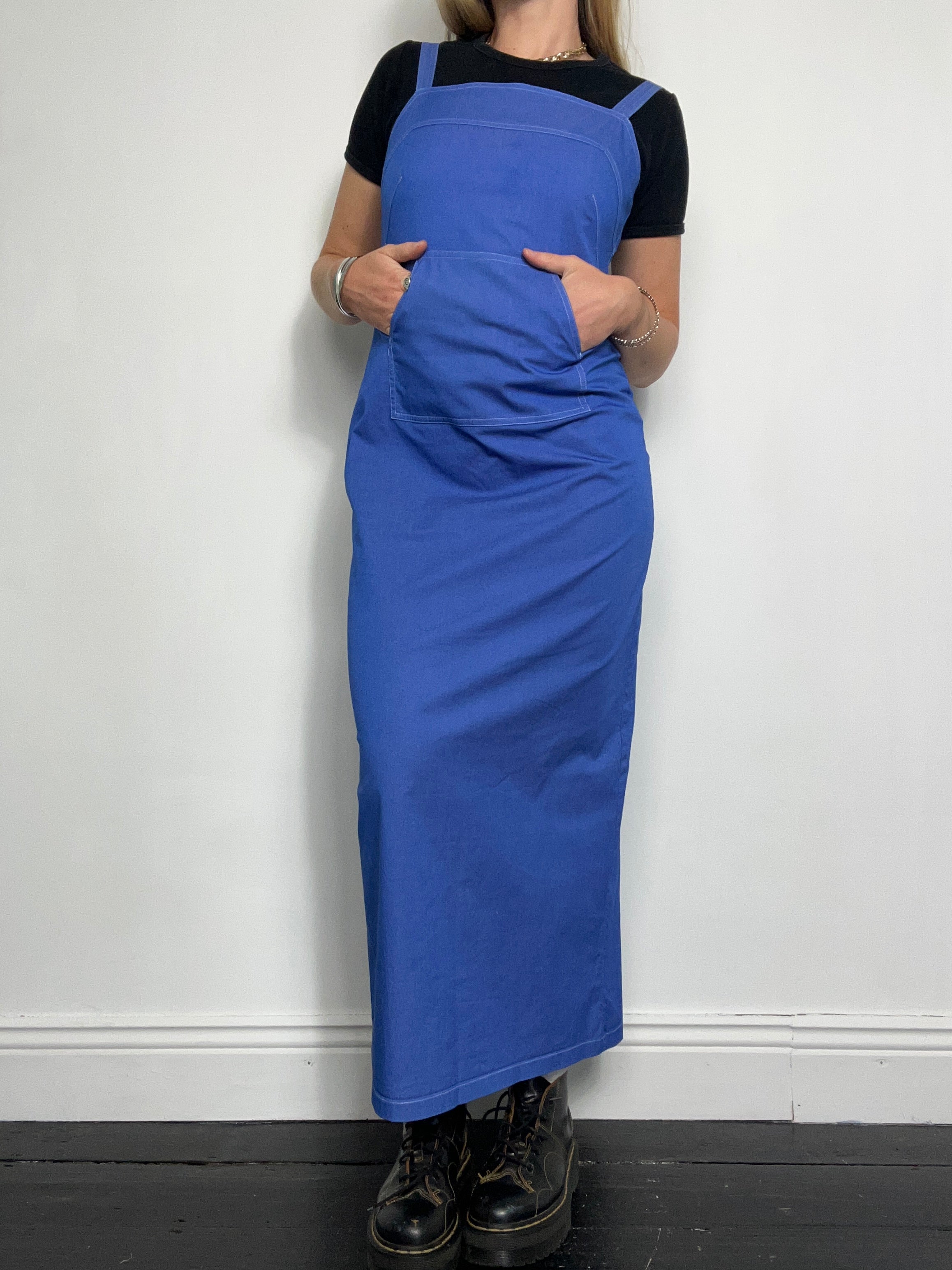 Blue 90's Pinafore Dress Size 10