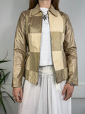 Faux Leather Patchwork Jacket Size 10