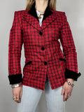 Tartan 80's Blazer Size 8
