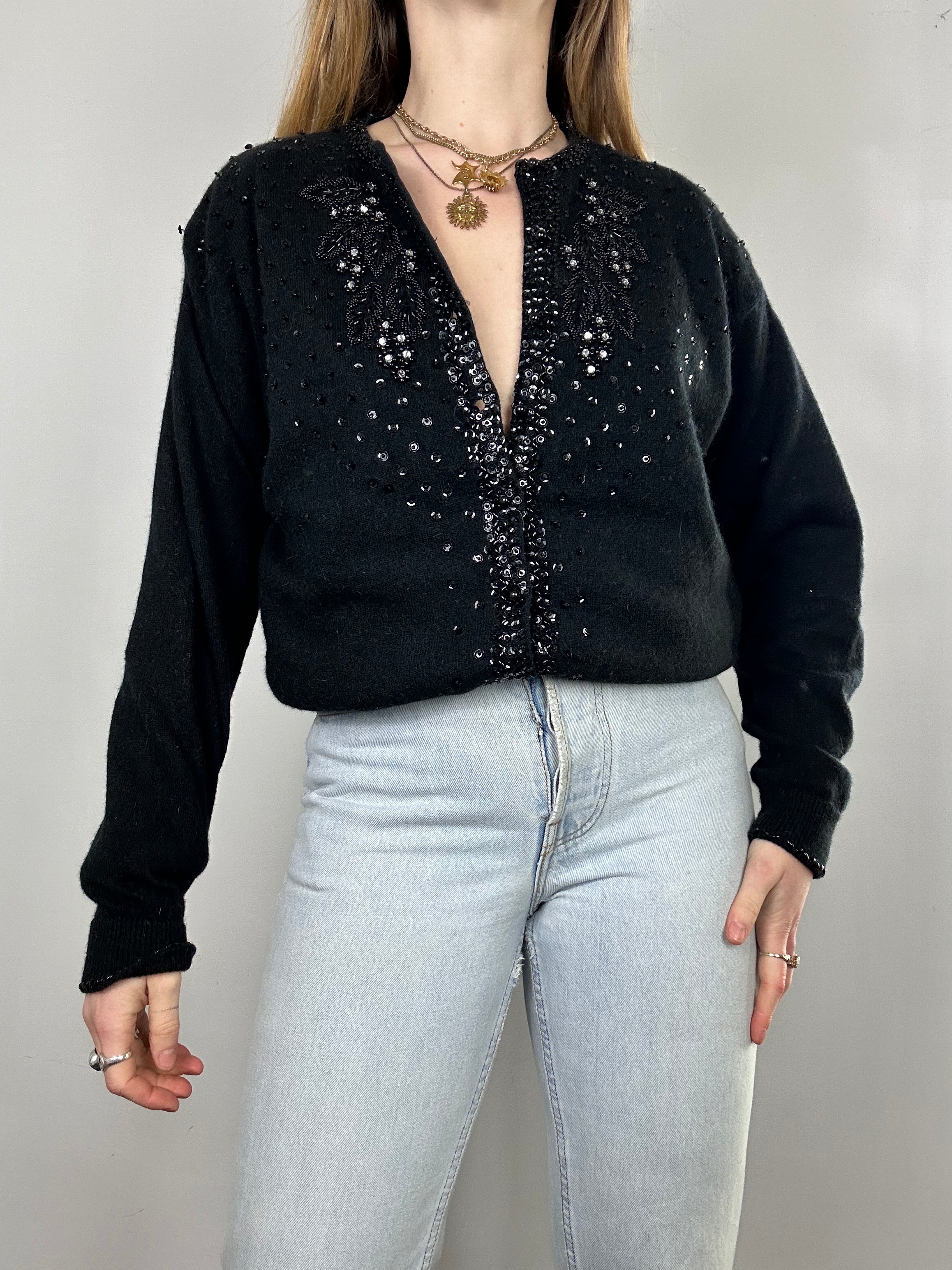 beaded Sequin 80's Cardi Size 10