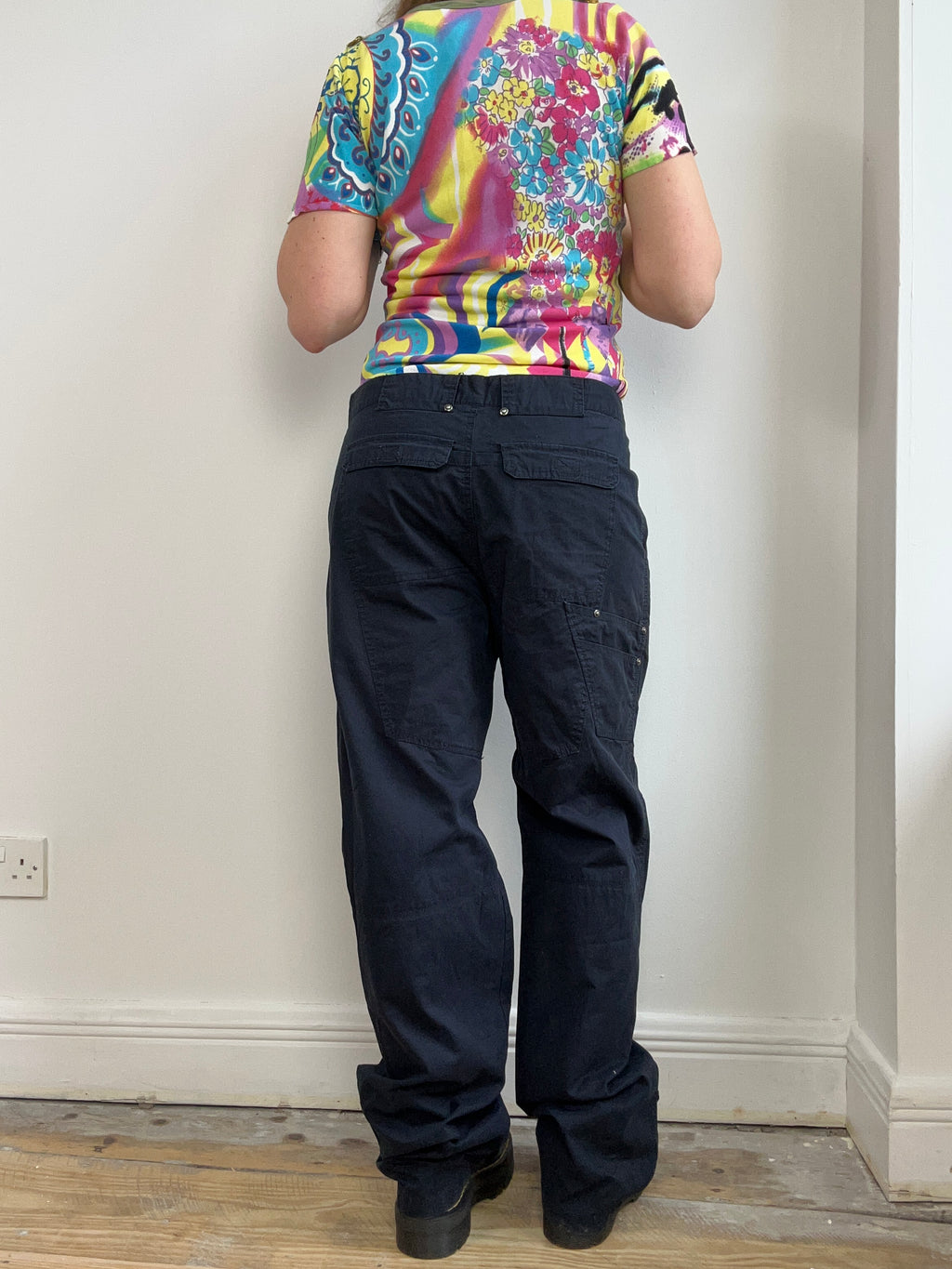 Navy Caro Pants Size 12