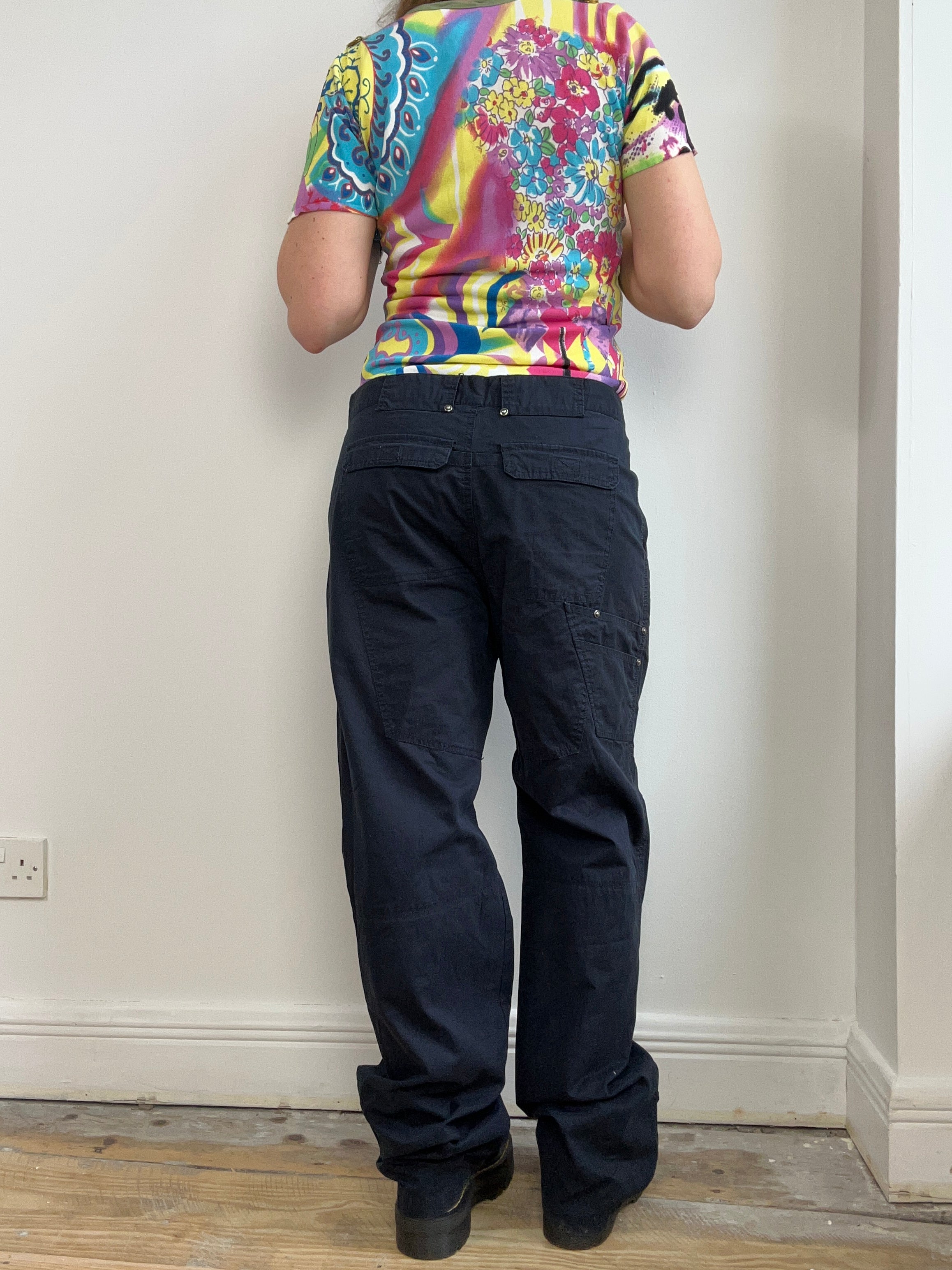 Navy Caro Pants Size 12