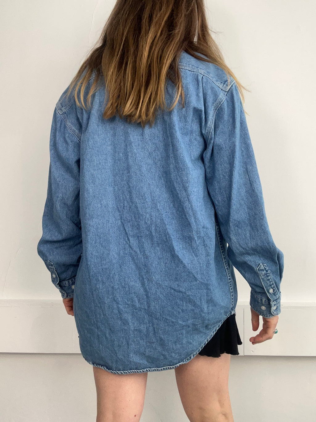 Mickey Mouse Denim Shirt Size L