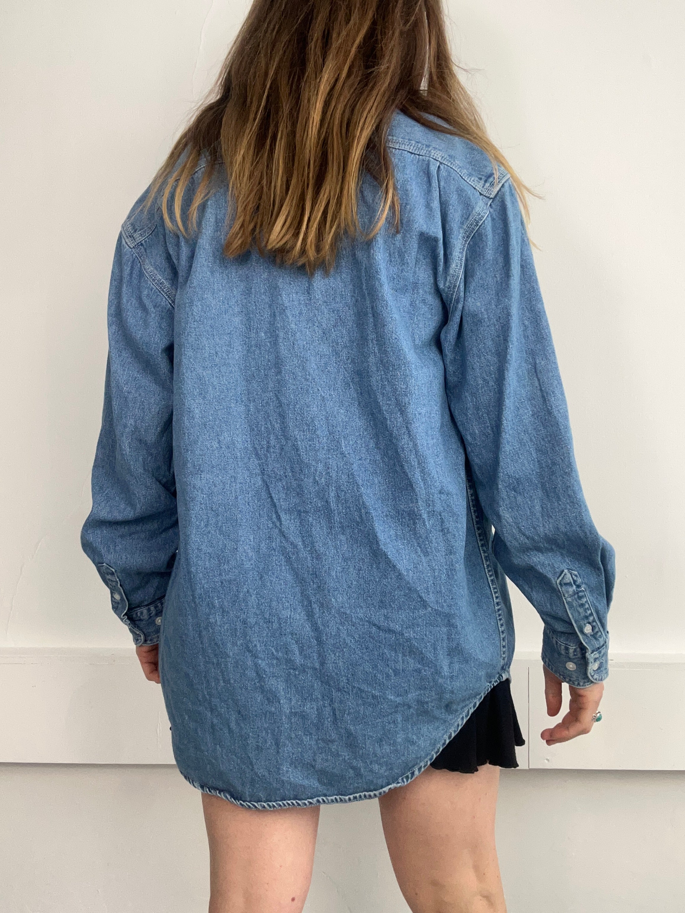 Mickey Mouse Denim Shirt Size L