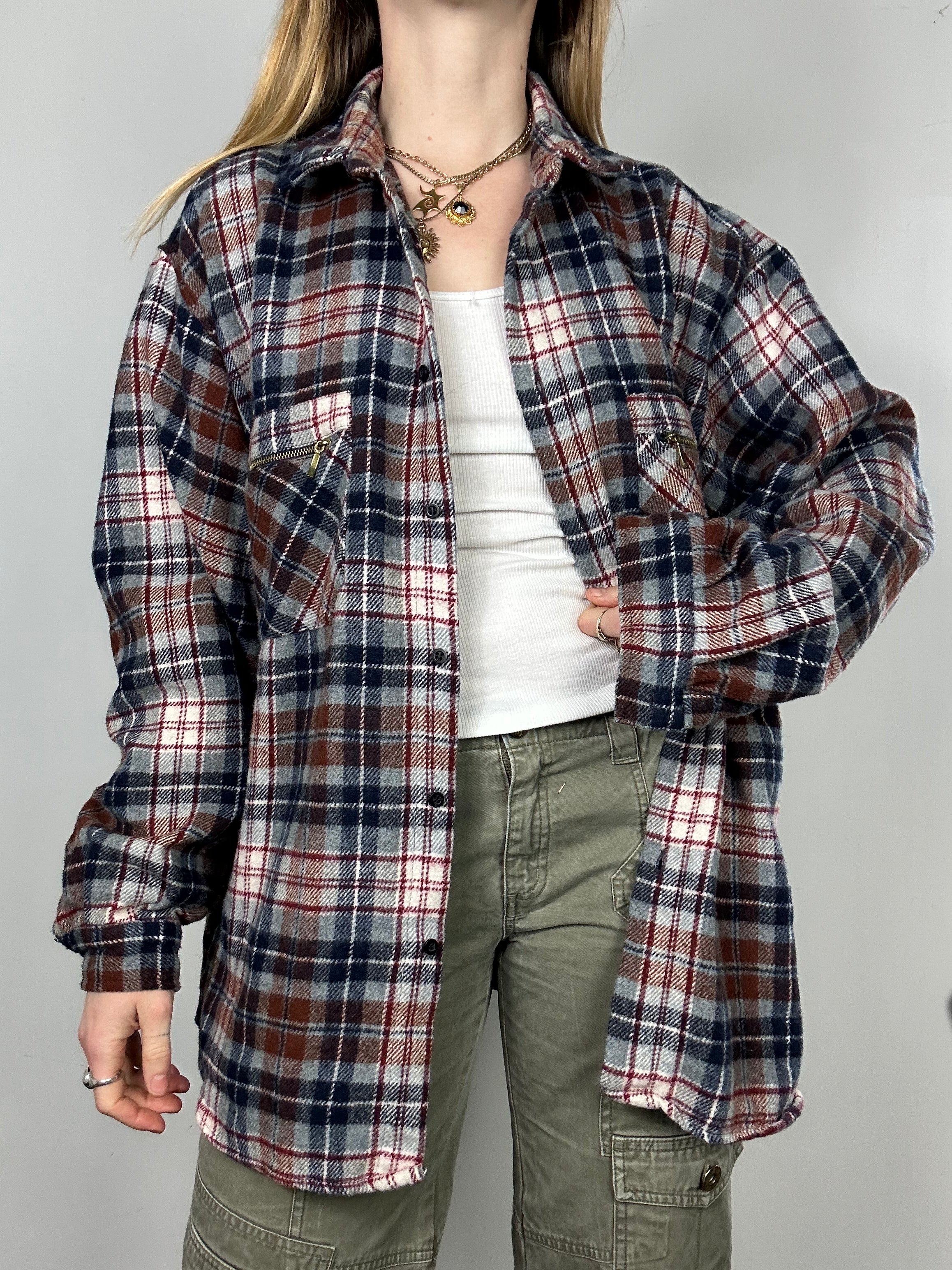 Plaid Wool Tartan Shirt Size Xl