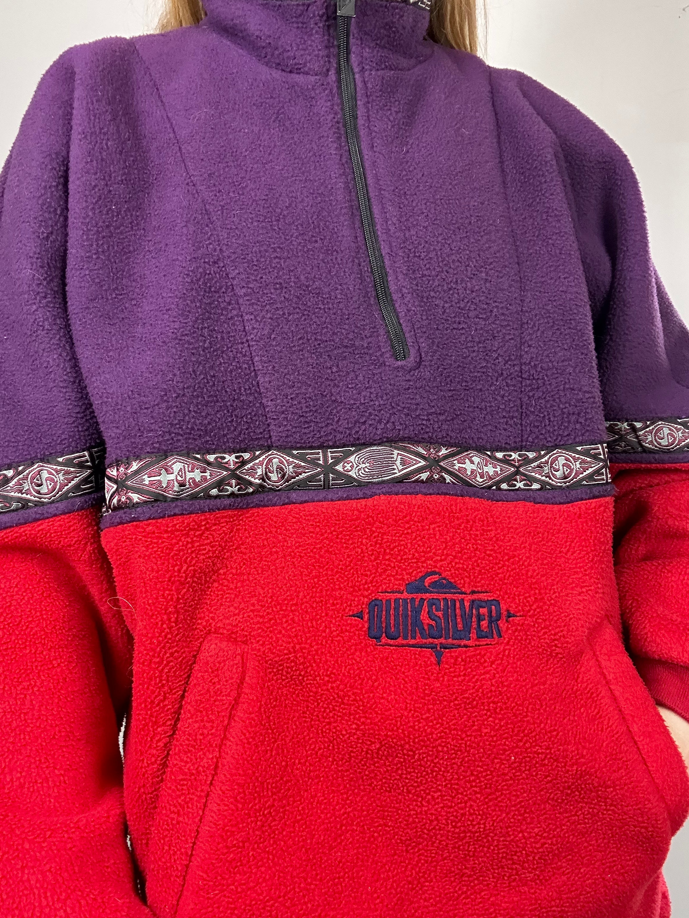 Half Zip Quicksilver Fleece Size M/L