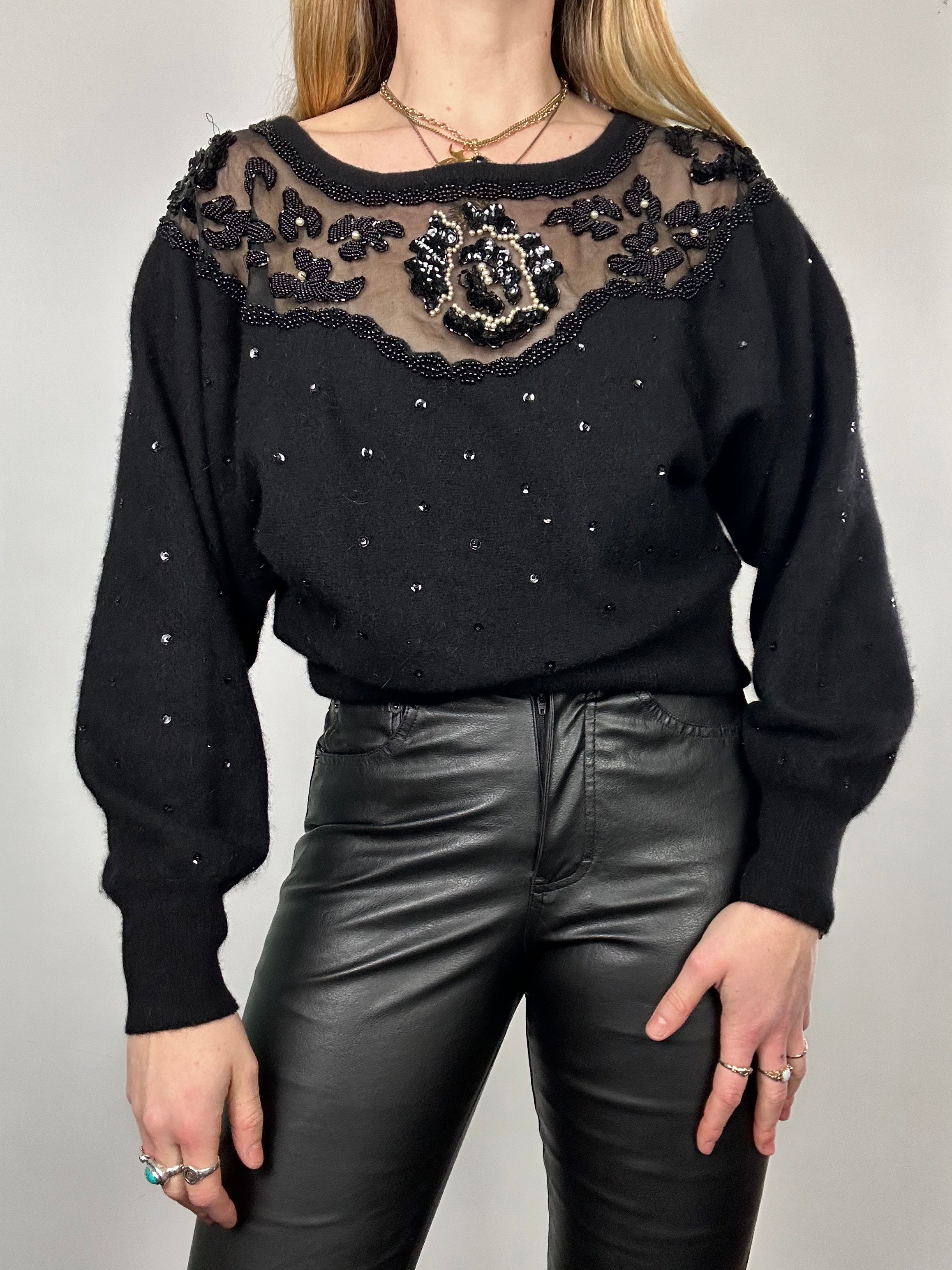 Sequin Knitted Sweater Size 10