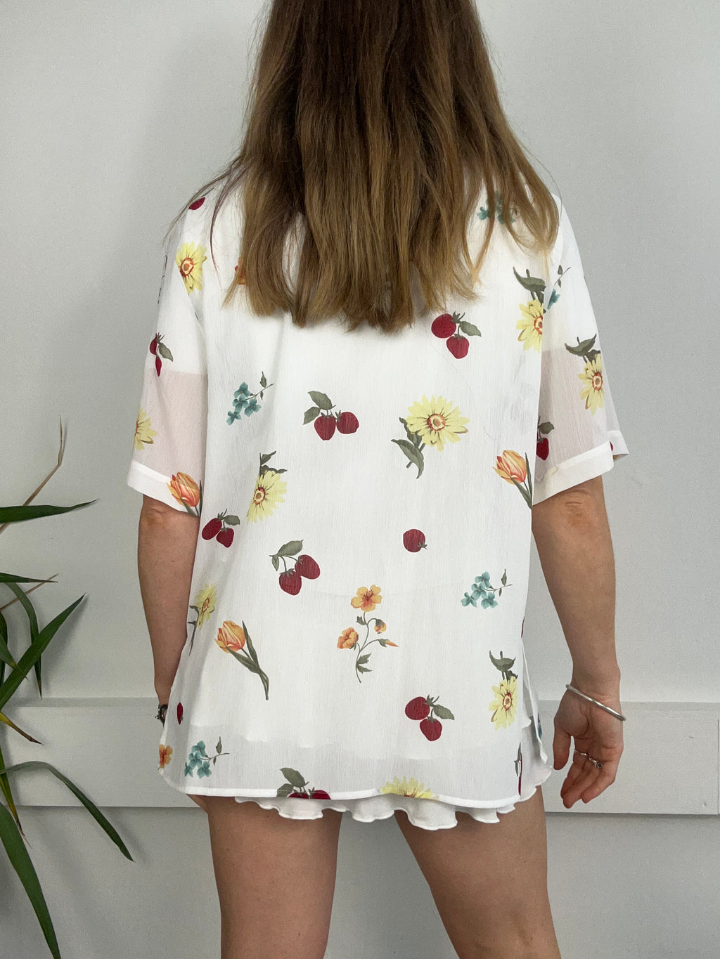 Floral cherry Shirt Size 10