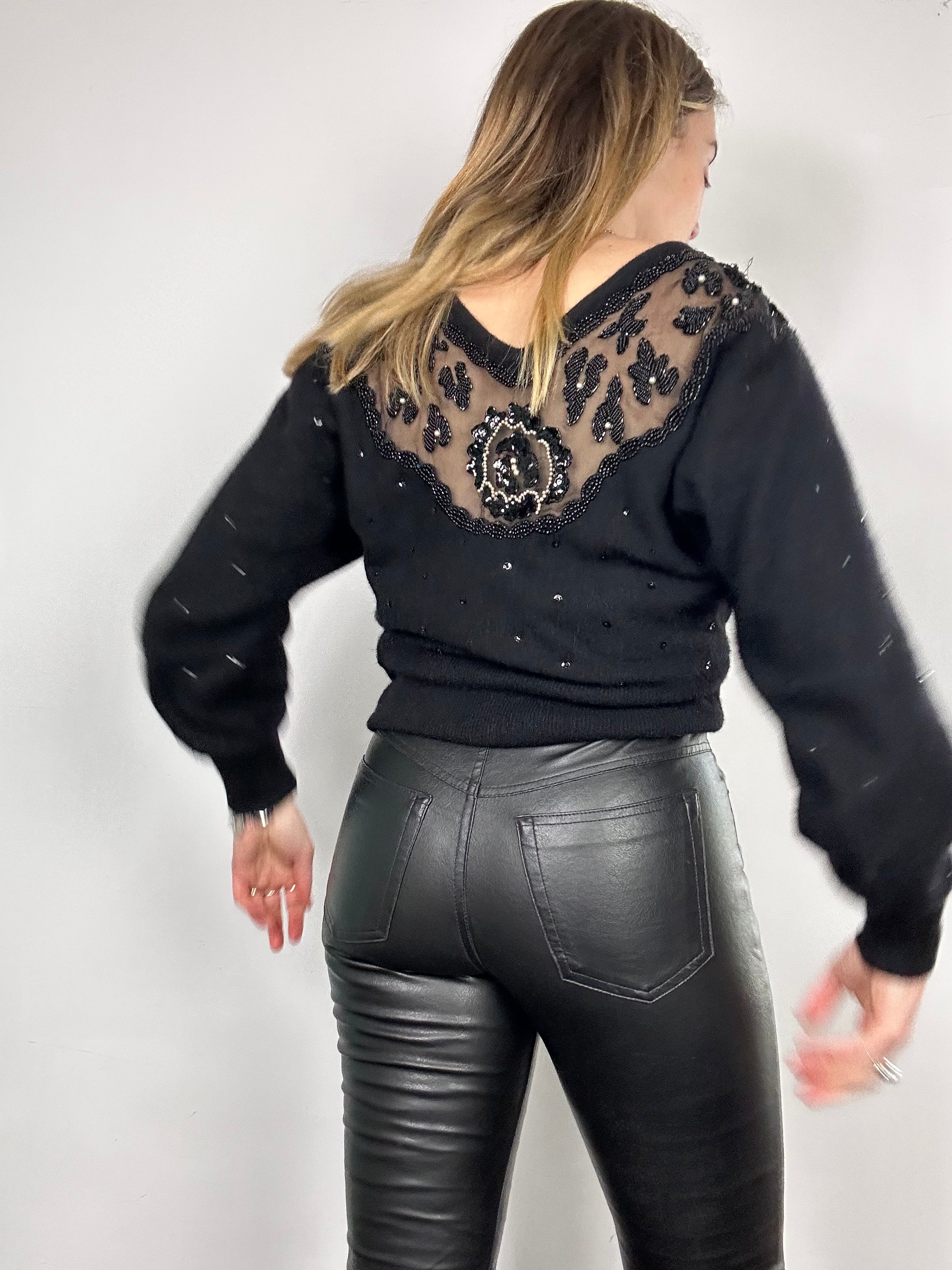 Sequin Knitted Sweater Size 10