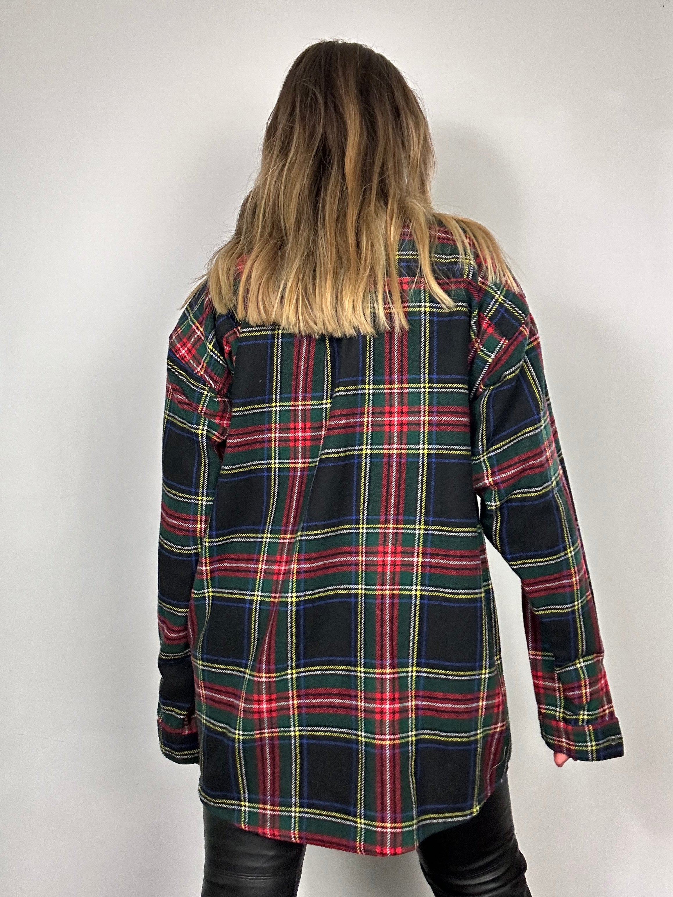 Black And red Tartan Shirt Size L