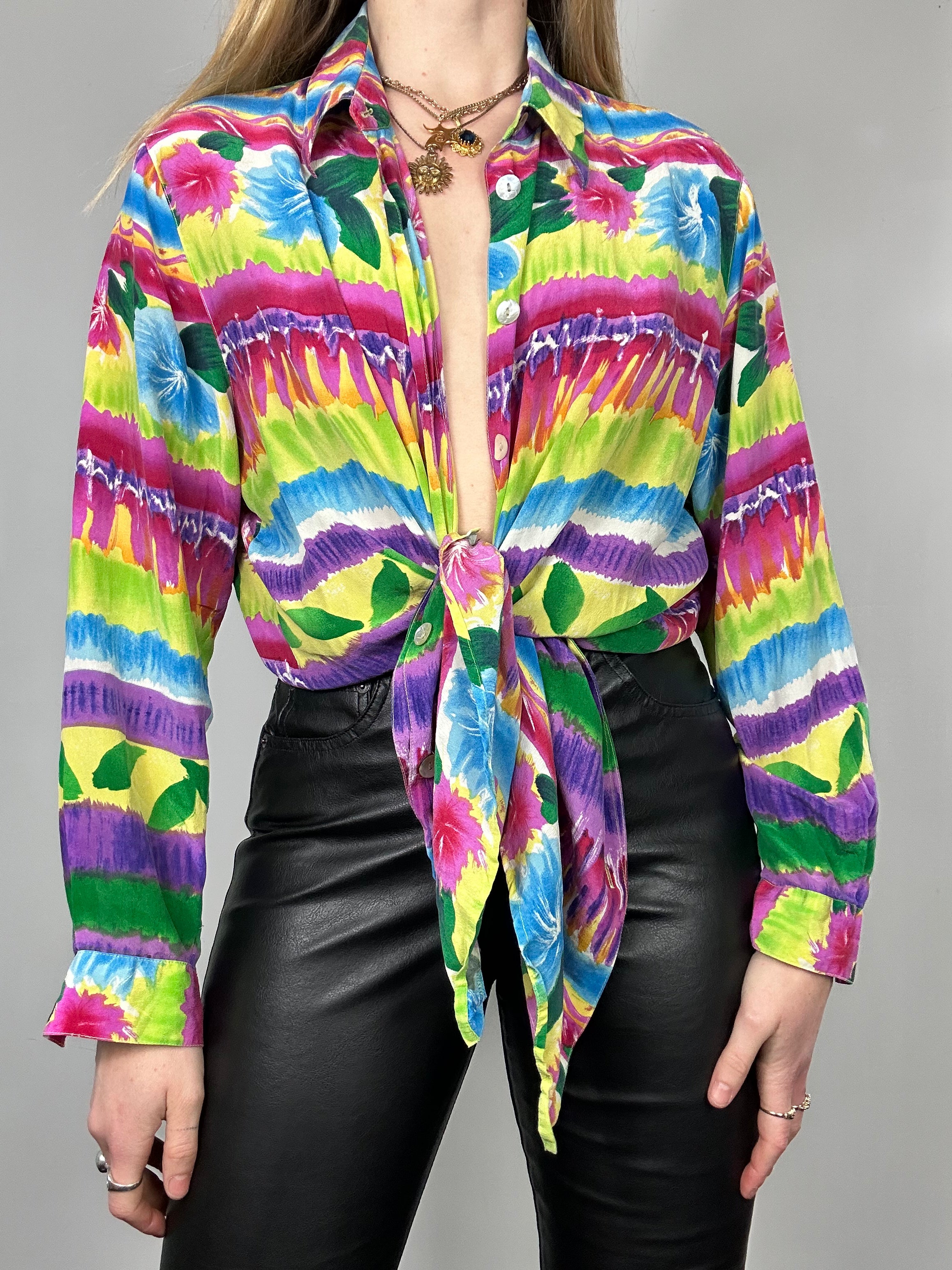 Silk 80's Shirt size 14