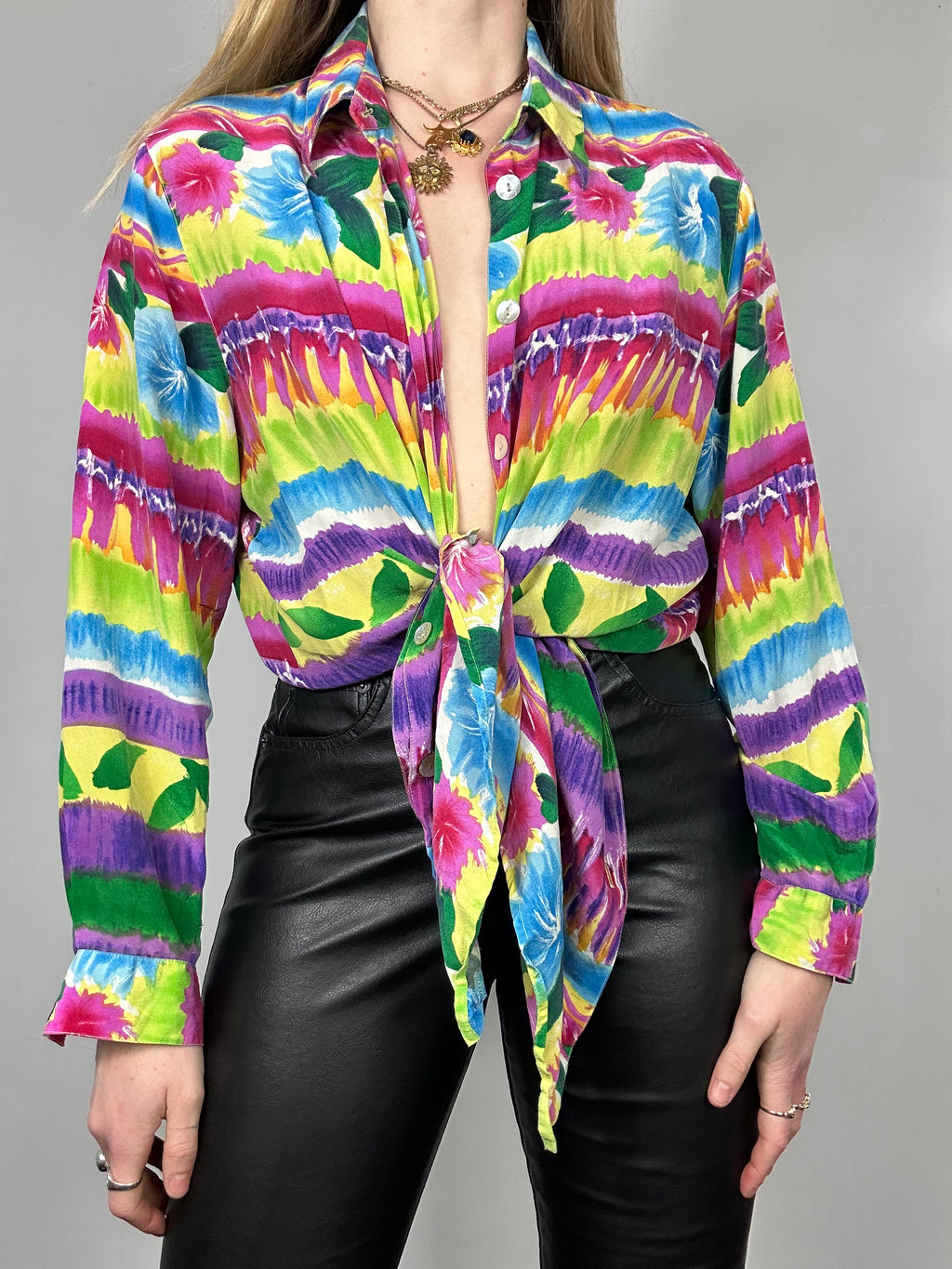 Silk 80's Shirt size 14