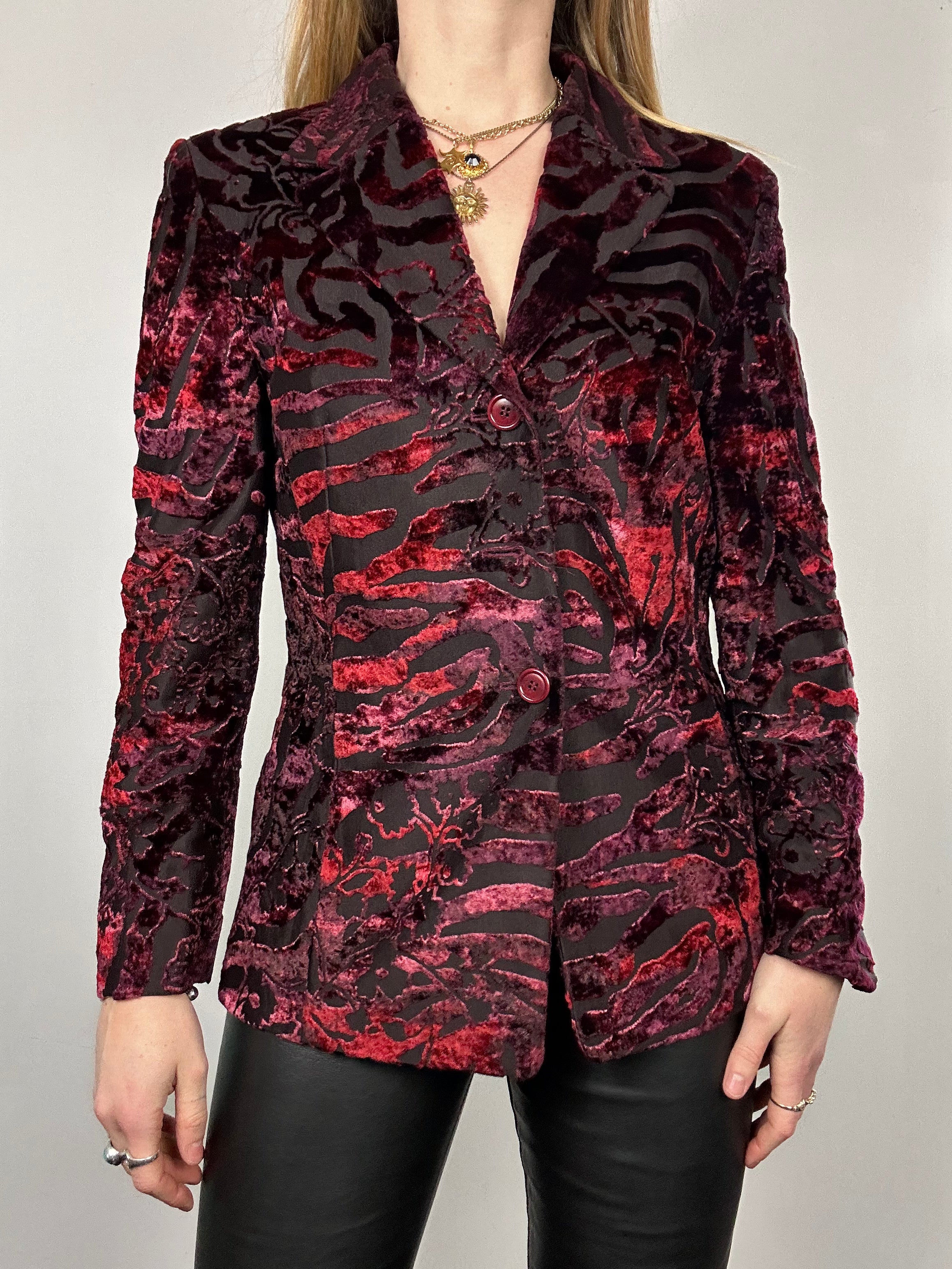 Velvet Embossed Blazer Size 8