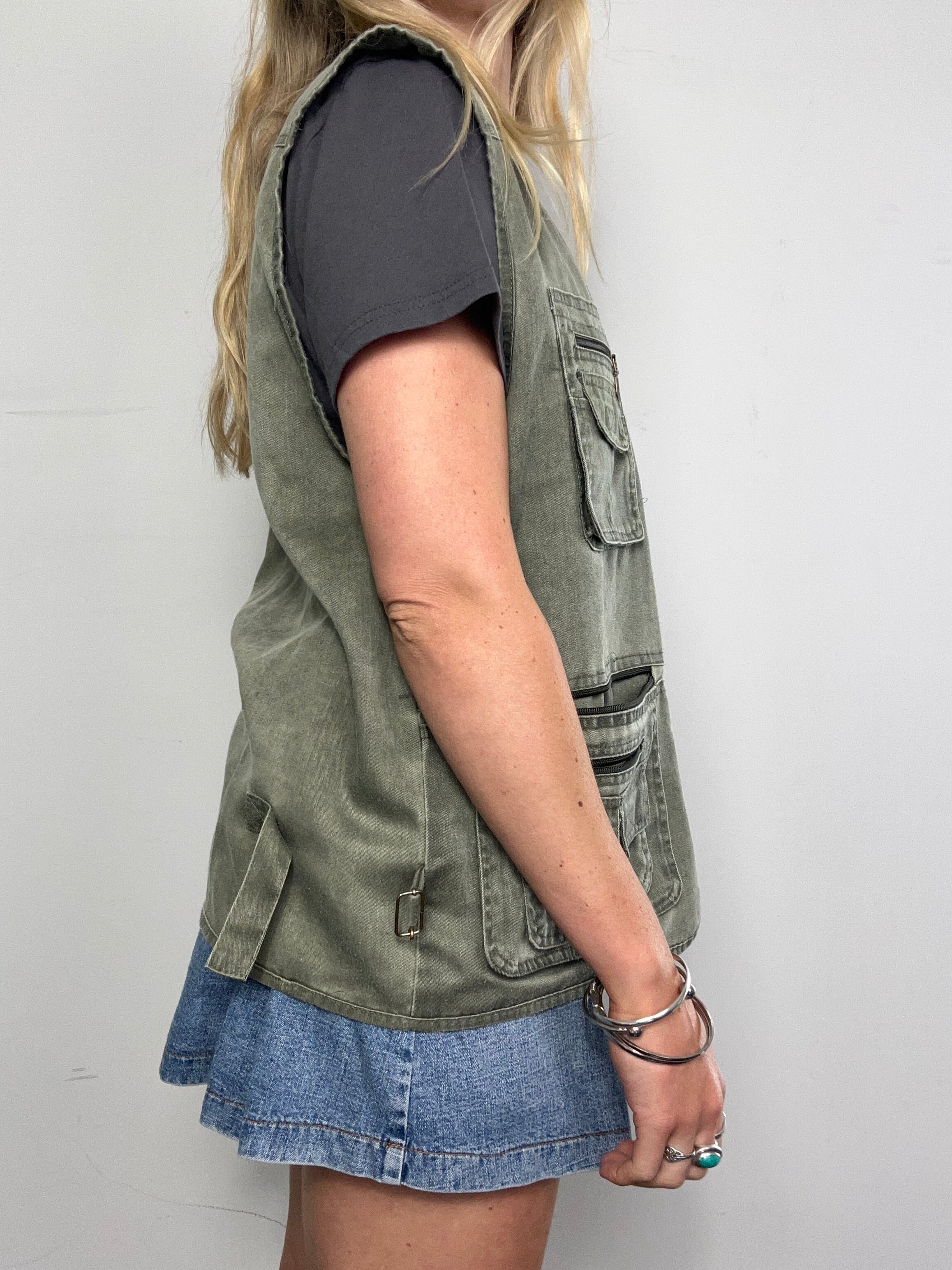 Kaki Utility Vest Size L