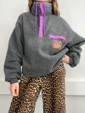 Grey Popper fleece 80's Size M/L