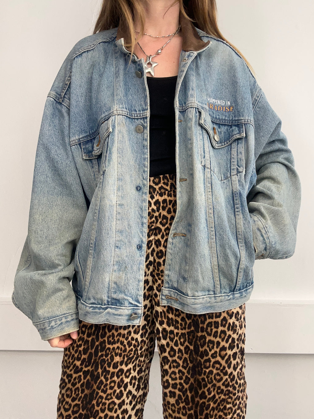 Denim 80's Jacket Size XL