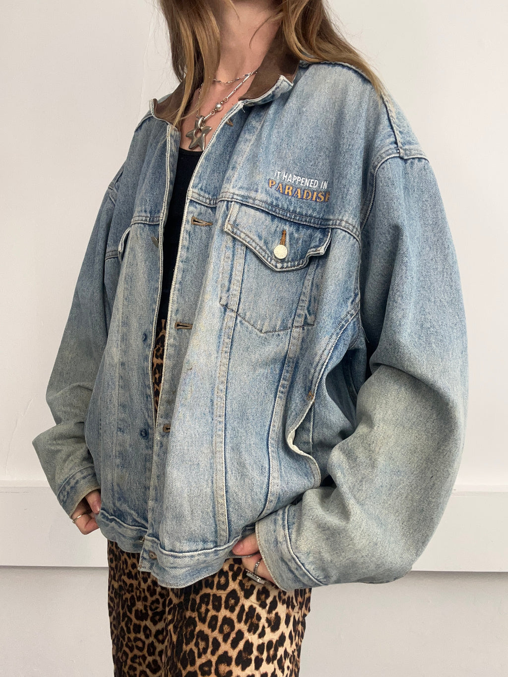 Denim 80's Jacket Size XL