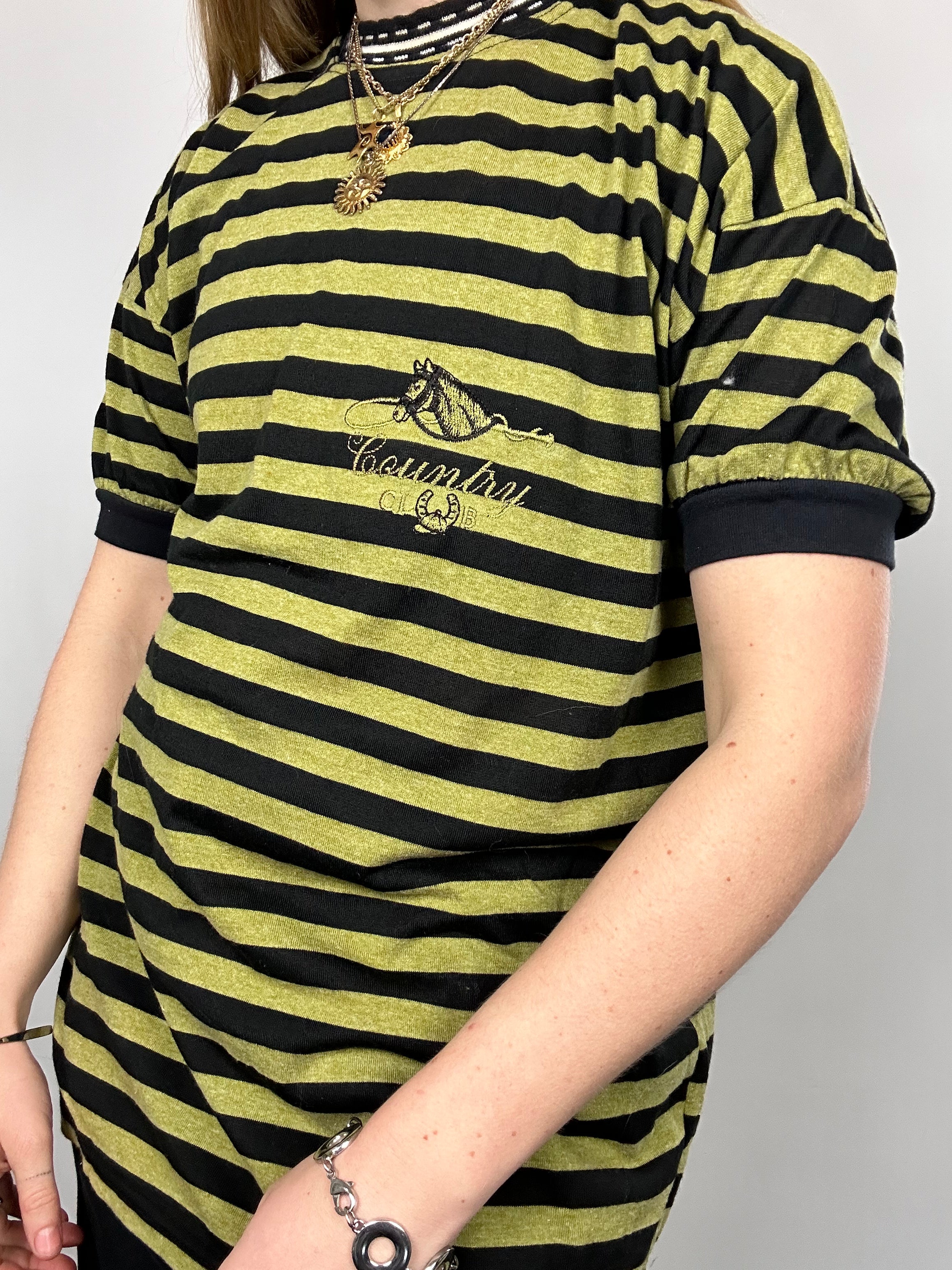 80's Striped Horse Tee Size M