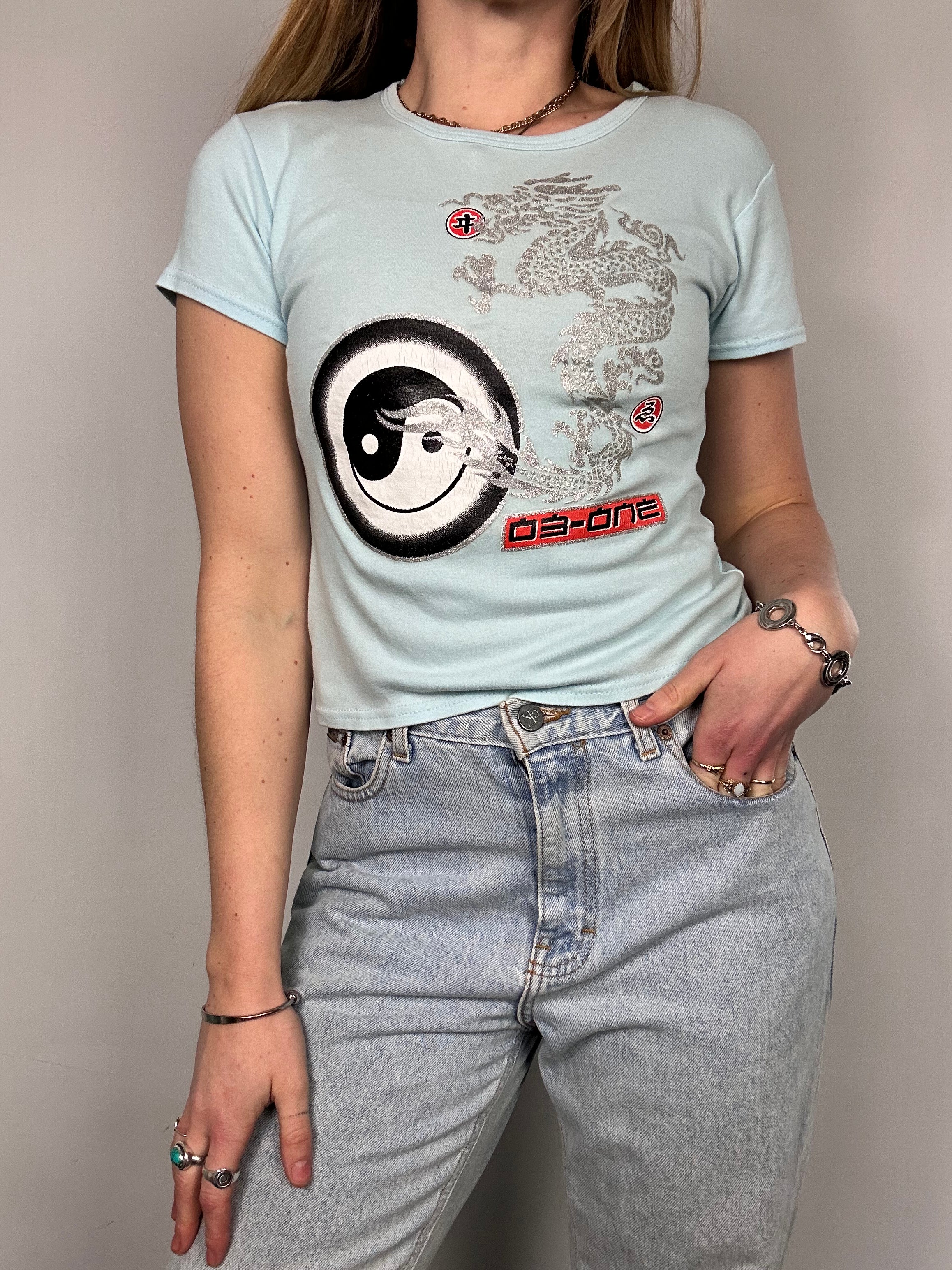 Yin Yang baby tee Size S