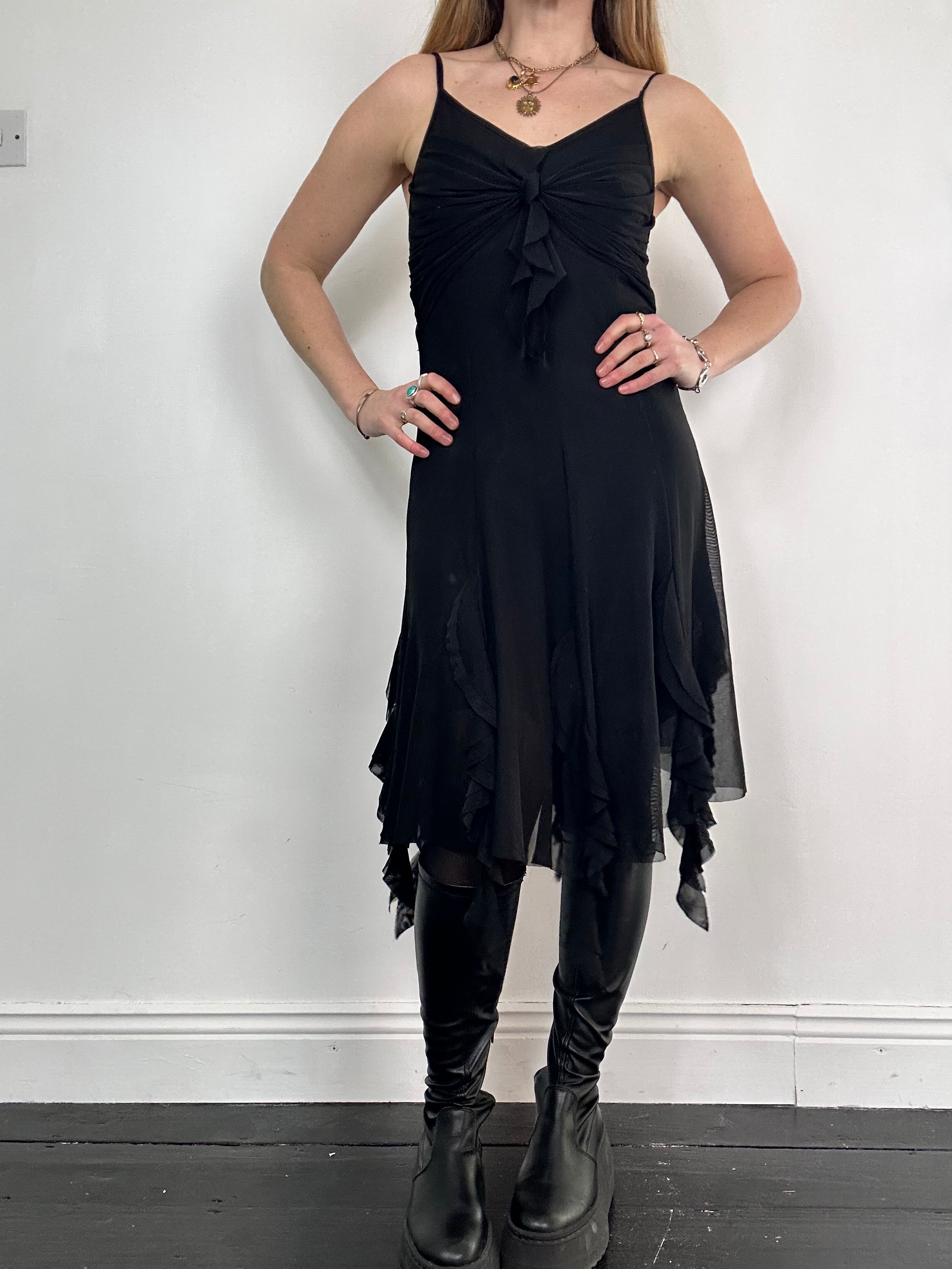 Black Mesh Y2k Dress Size 10