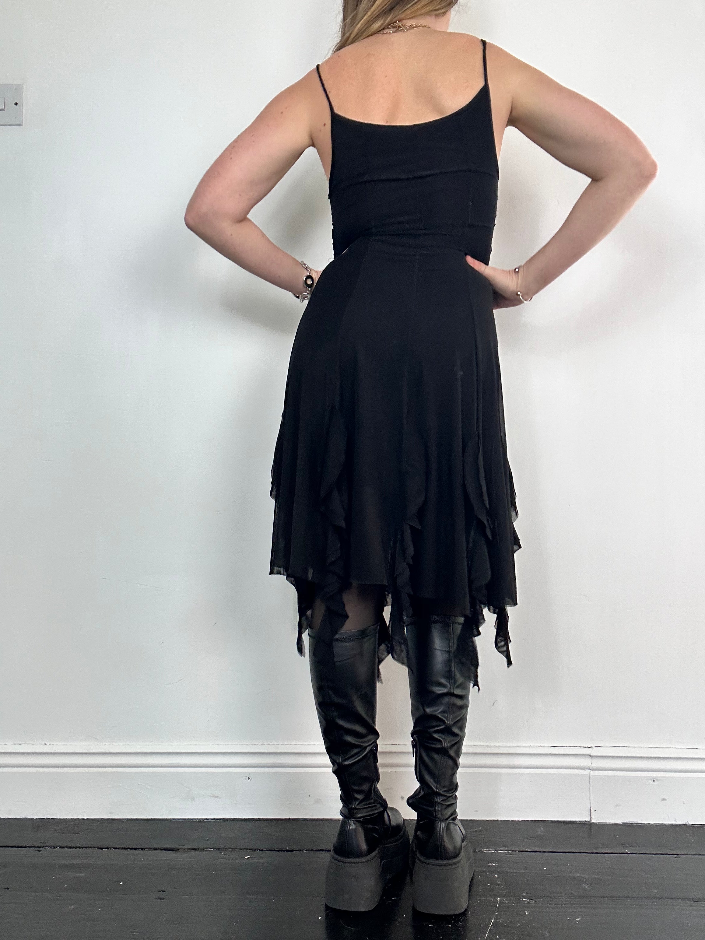 Black Mesh Y2k Dress Size 10