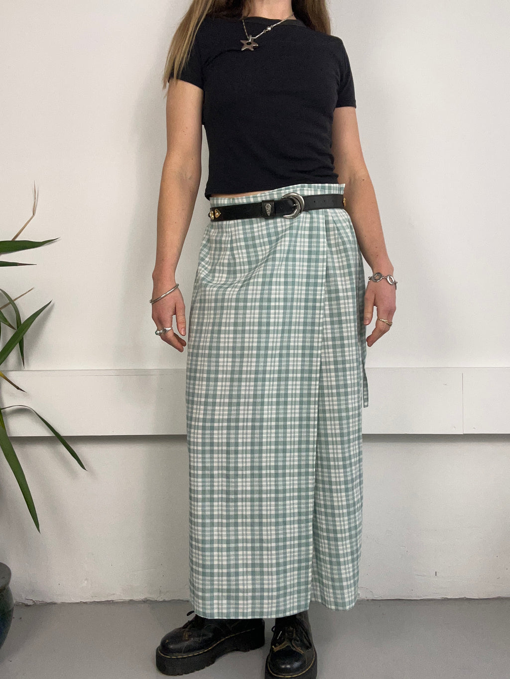 Tartan wrap Maxi Skirt Size 12