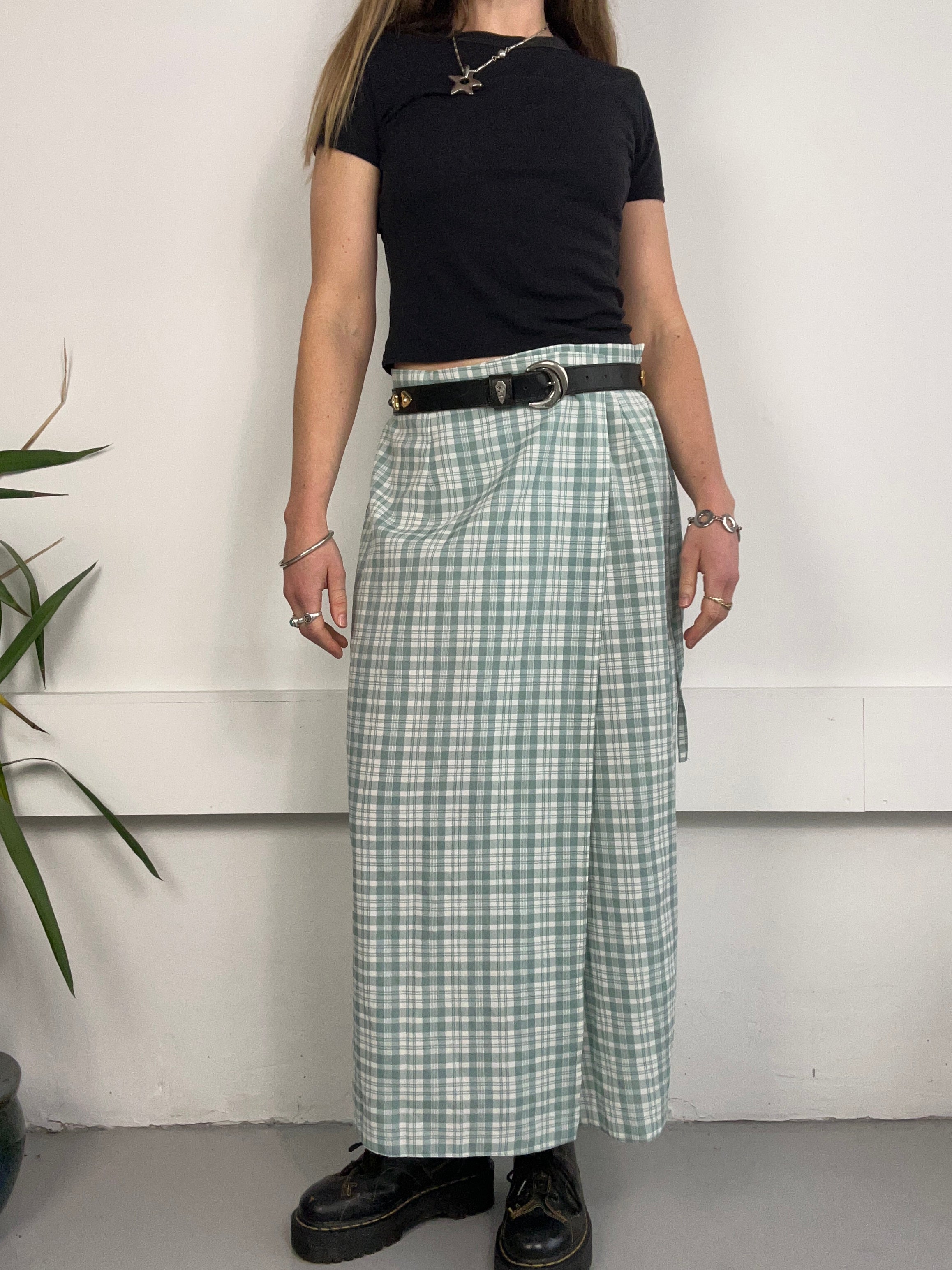 Tartan wrap Maxi Skirt Size 12