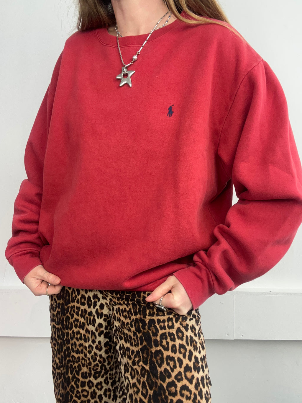 Red Ralph Lauren Sweater Size Xl