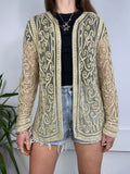 Sheer Embroidered Cardi Size 10
