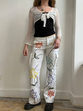 Embroidered Cargo Pants Size 10