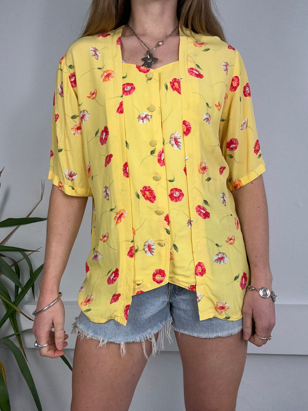 Yellow Floral Shirt Size 10/12