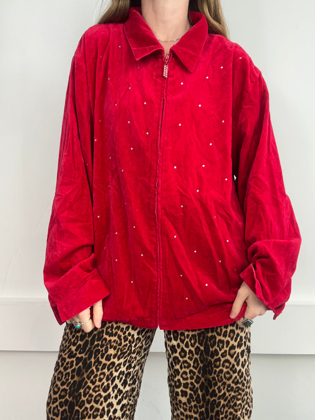 Velvet 80's Dominate Red Jacket Size Xl