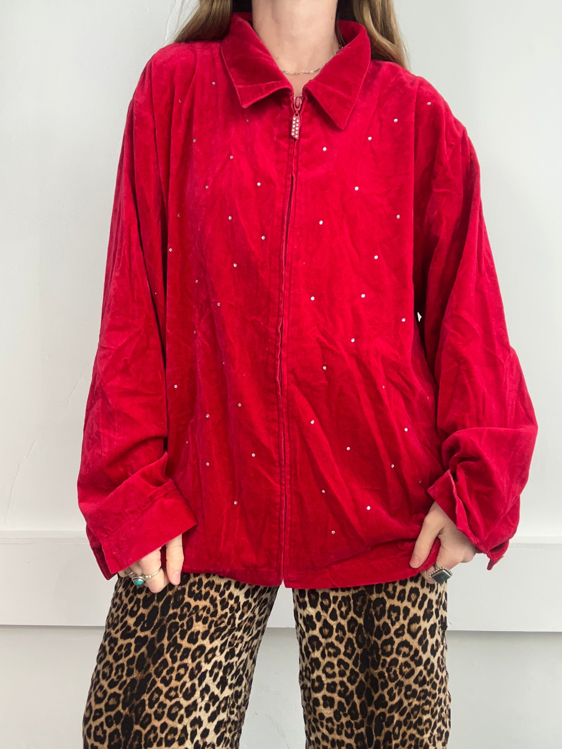 Velvet 80's Dominate Red Jacket Size Xl